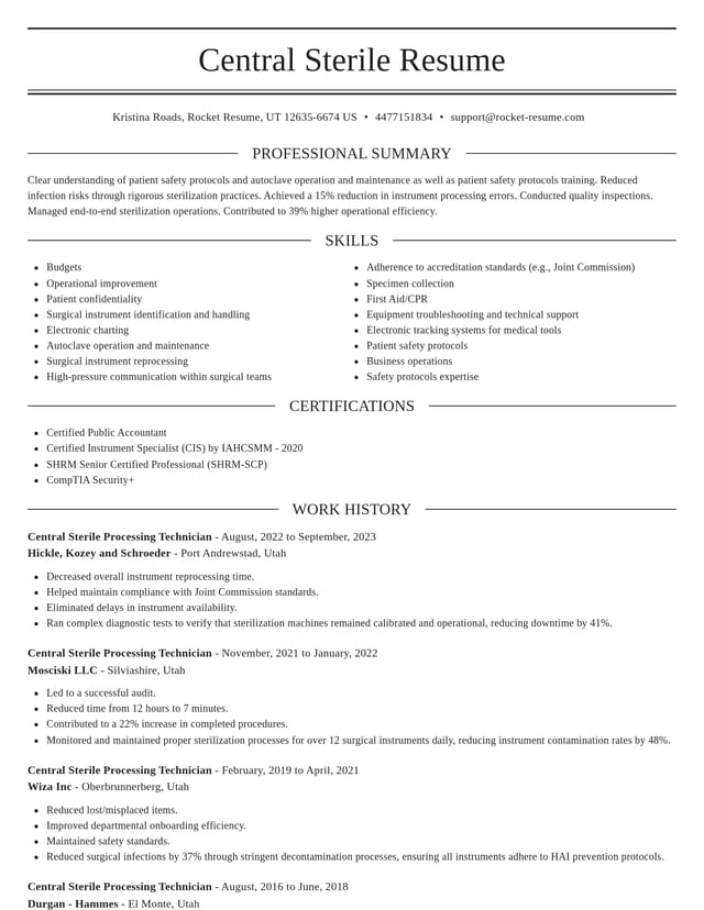 Elegant resume template
