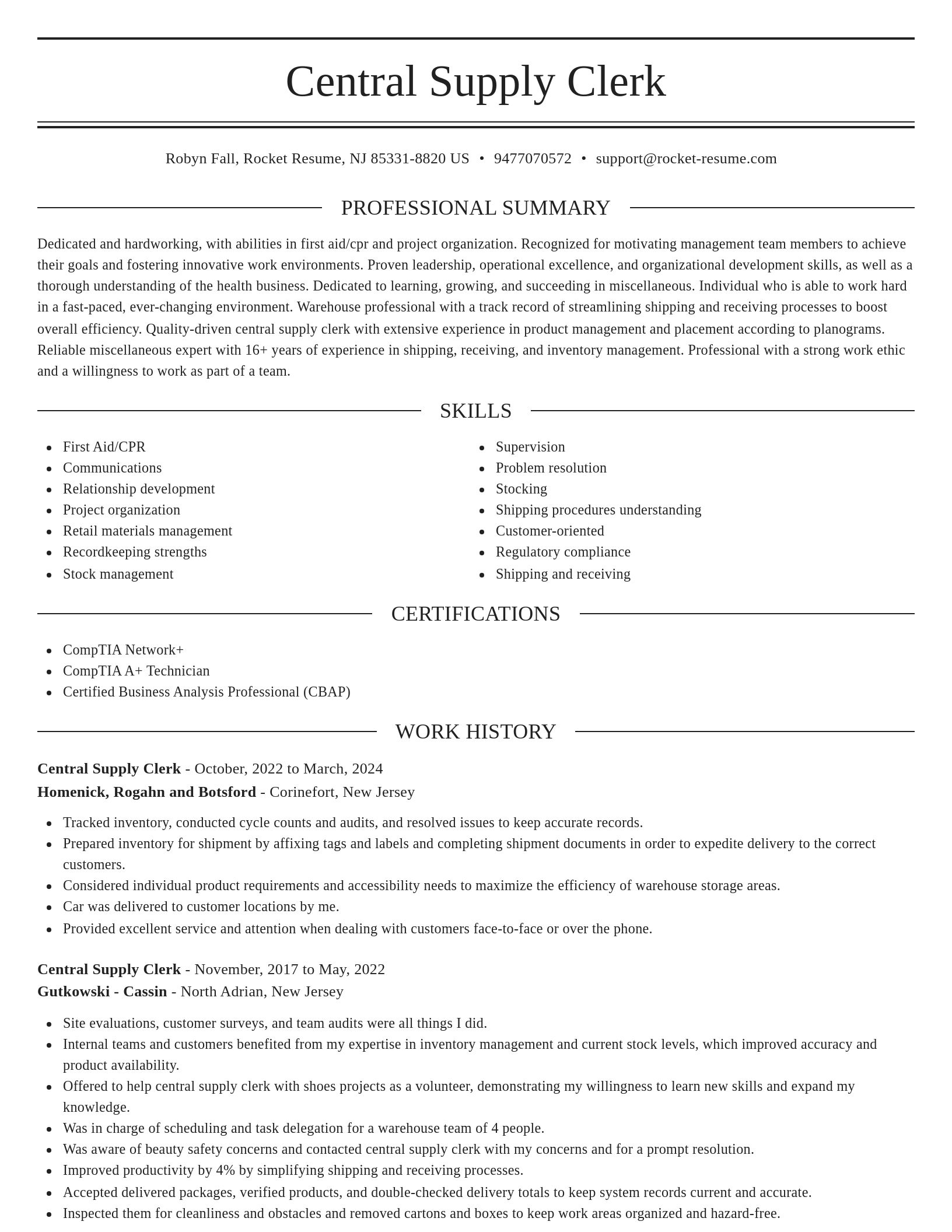 Elegant resume template
