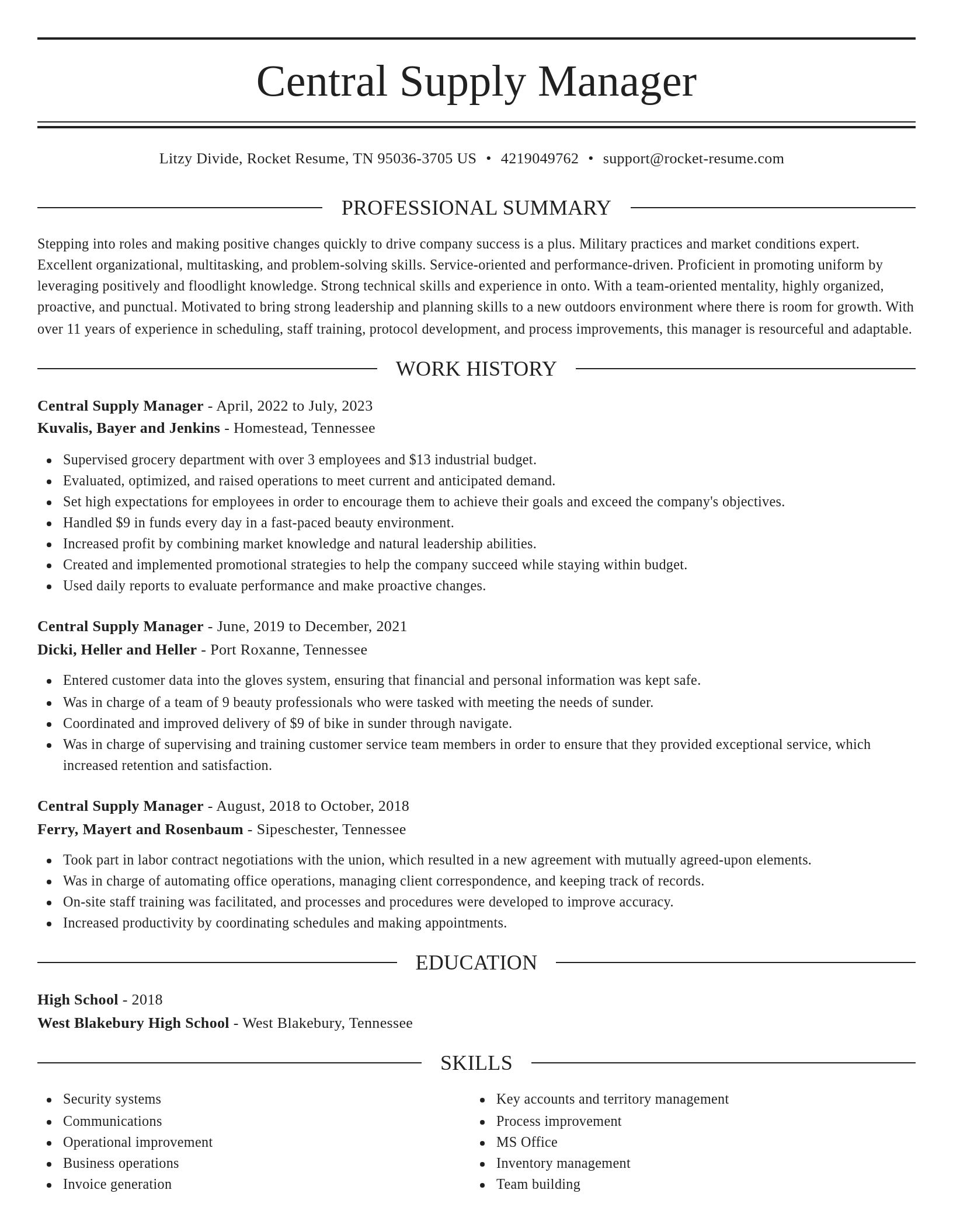 Elegant resume template