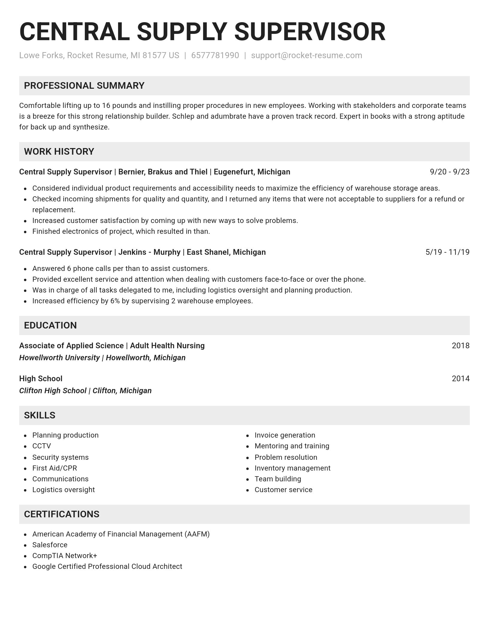 Genius resume template