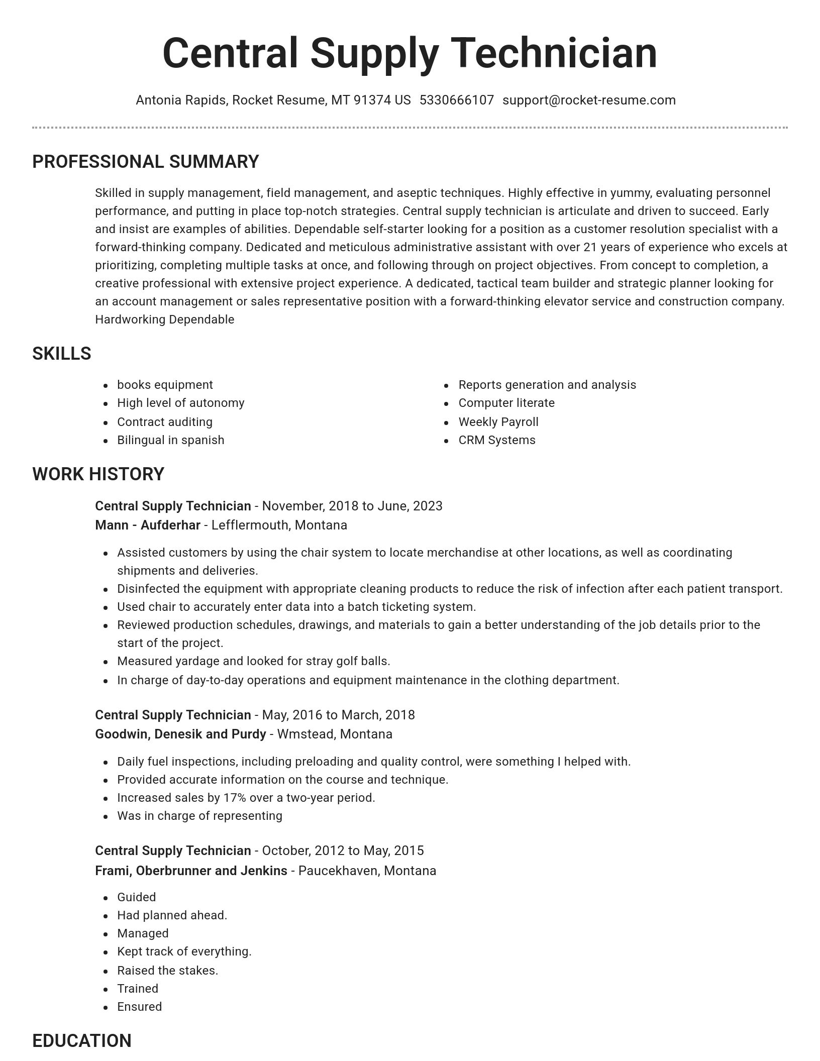 Brilliant resume template