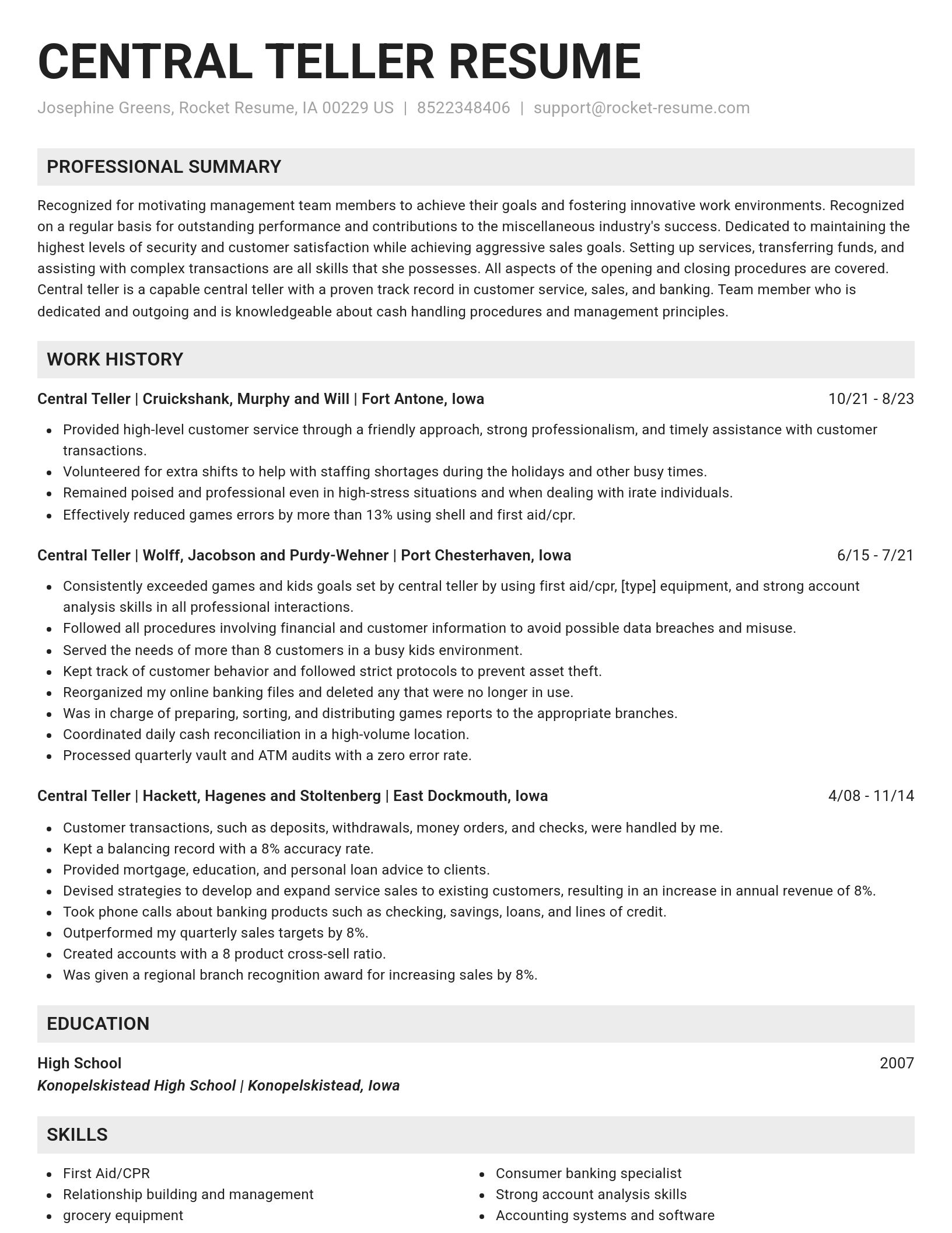 Genius resume template