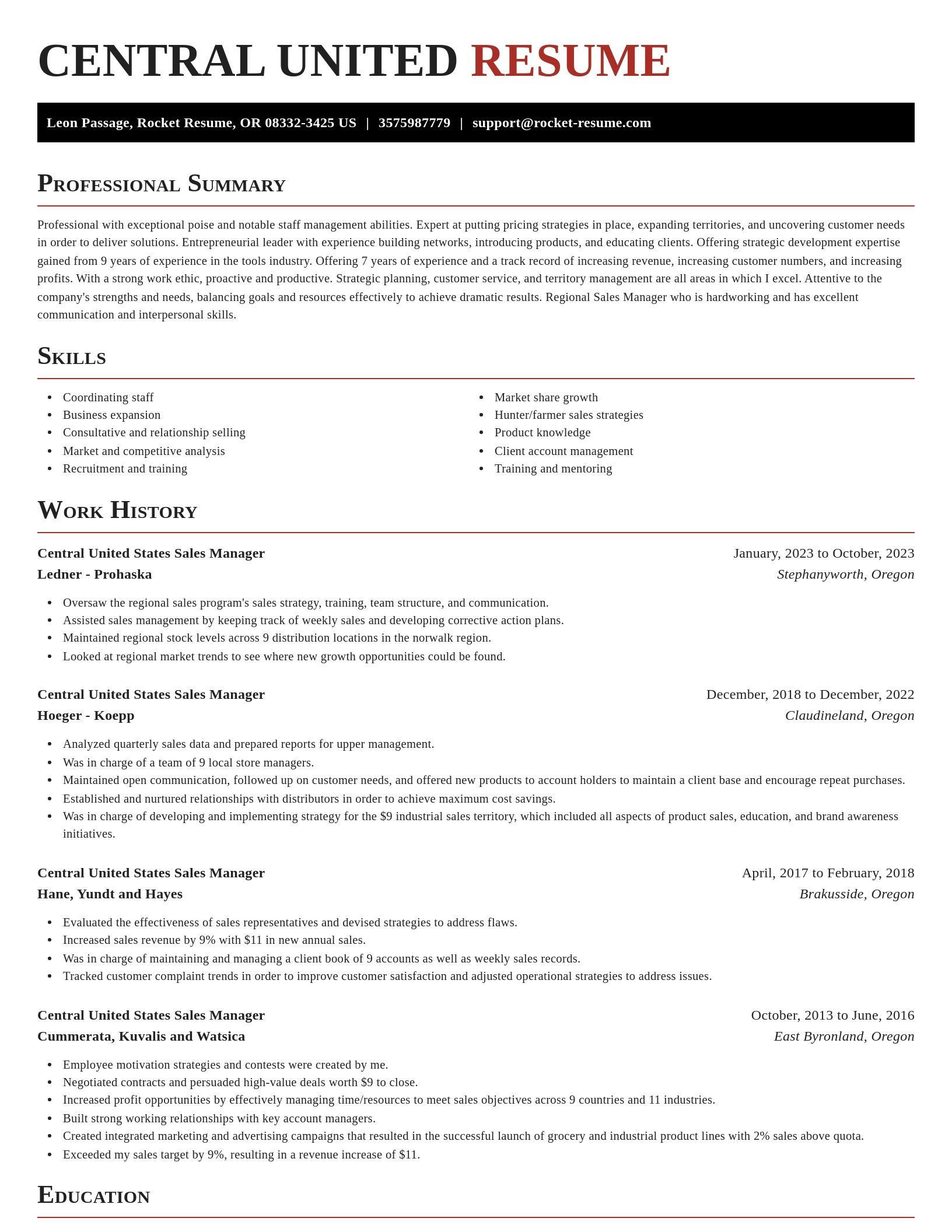 Exquisite resume template