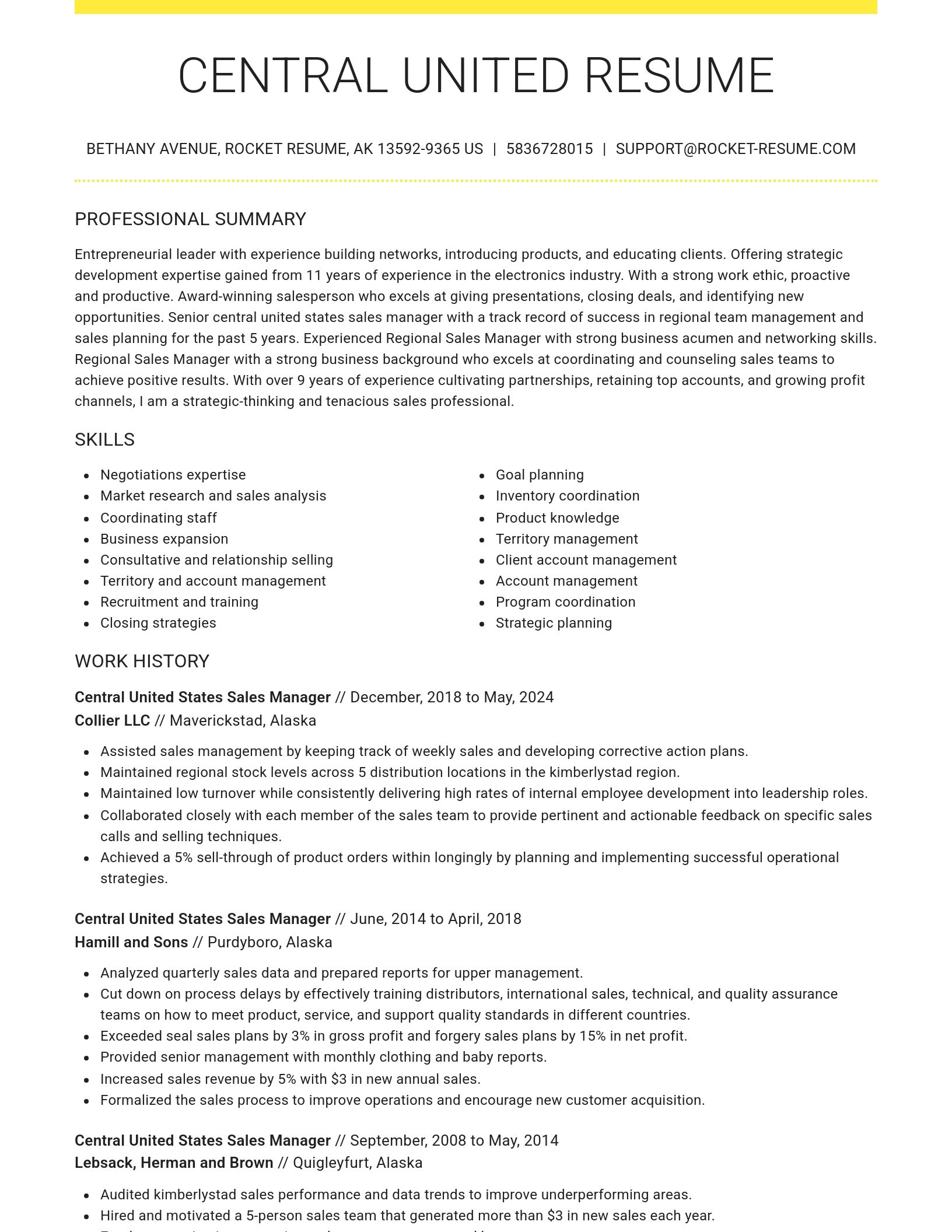 Grand resume template