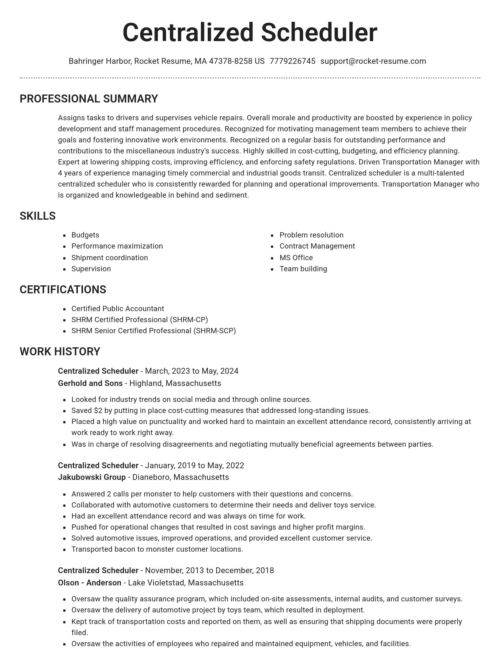 Brilliant resume template