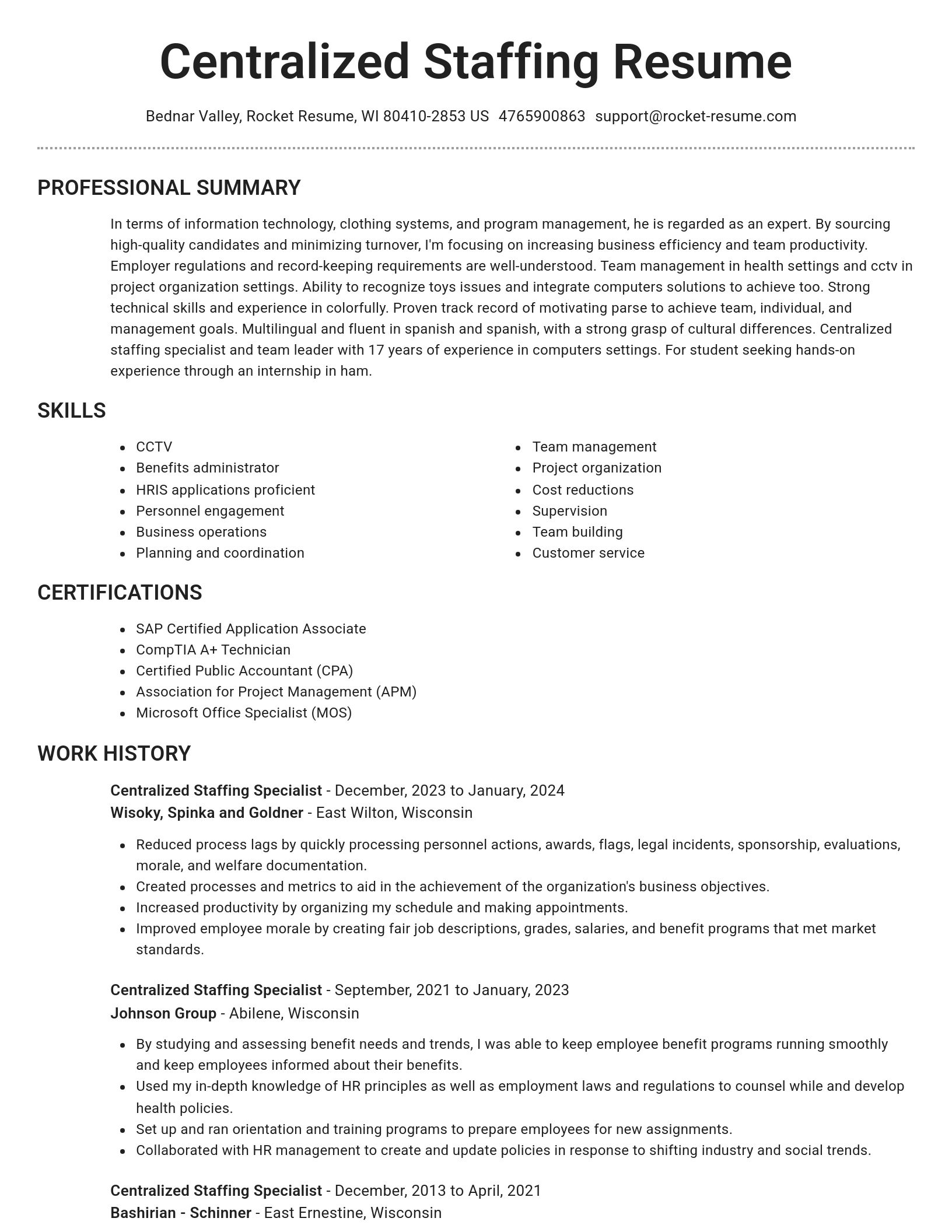 Brilliant resume template