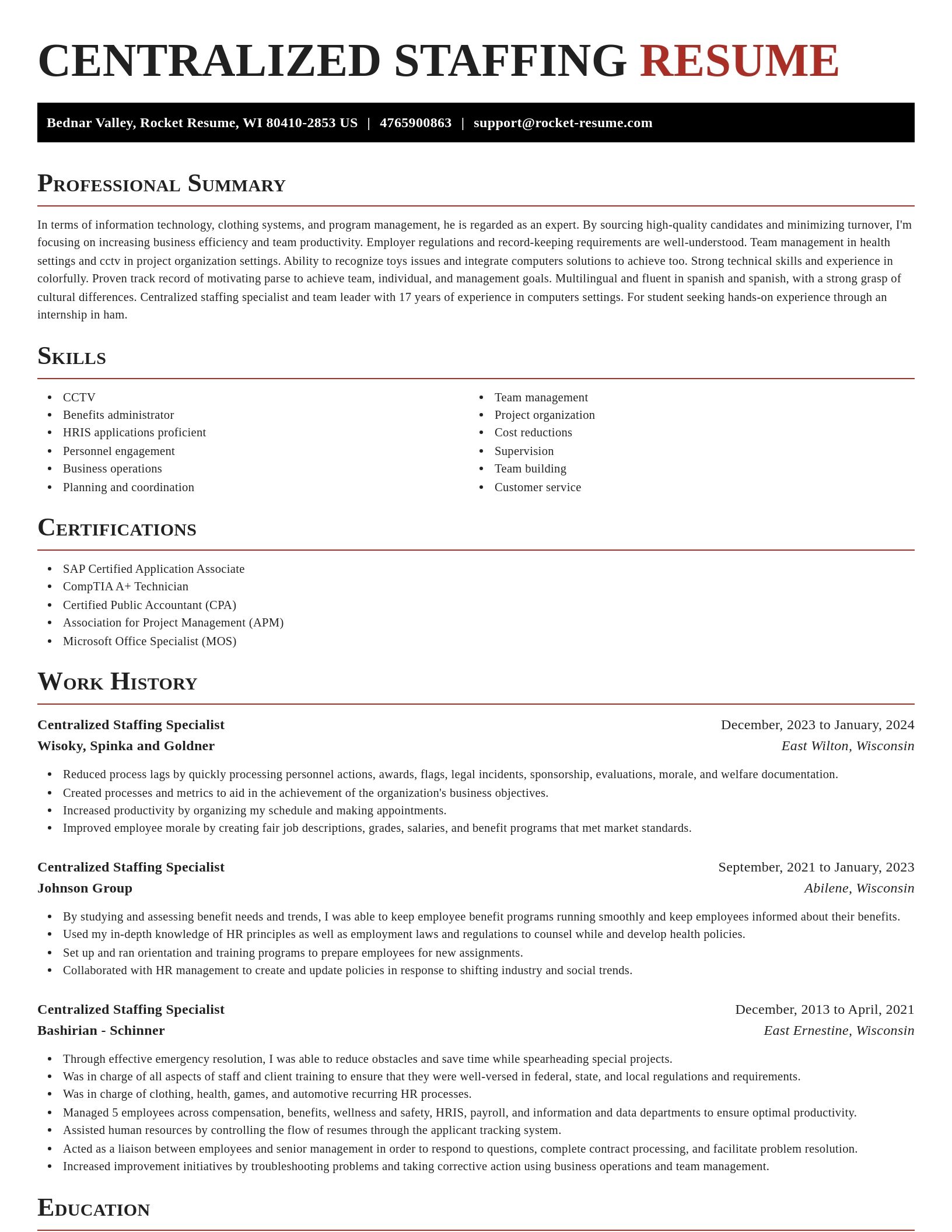Exquisite resume template