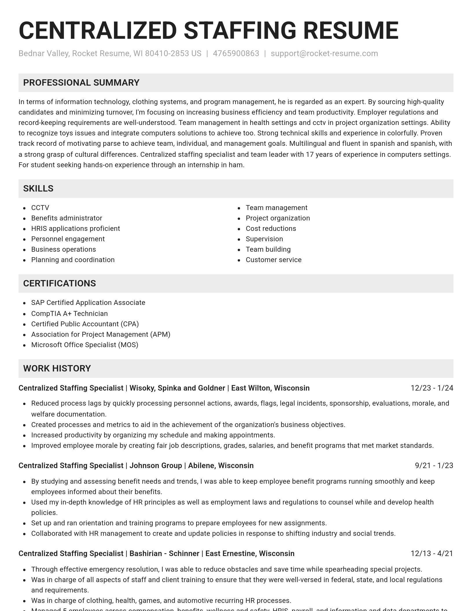 Genius resume template