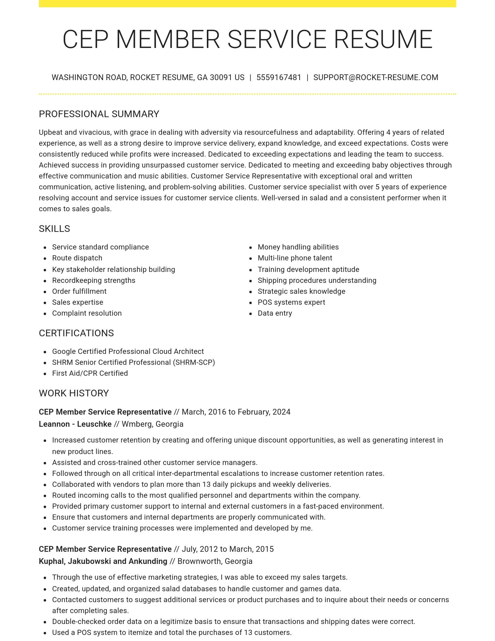 Grand resume template