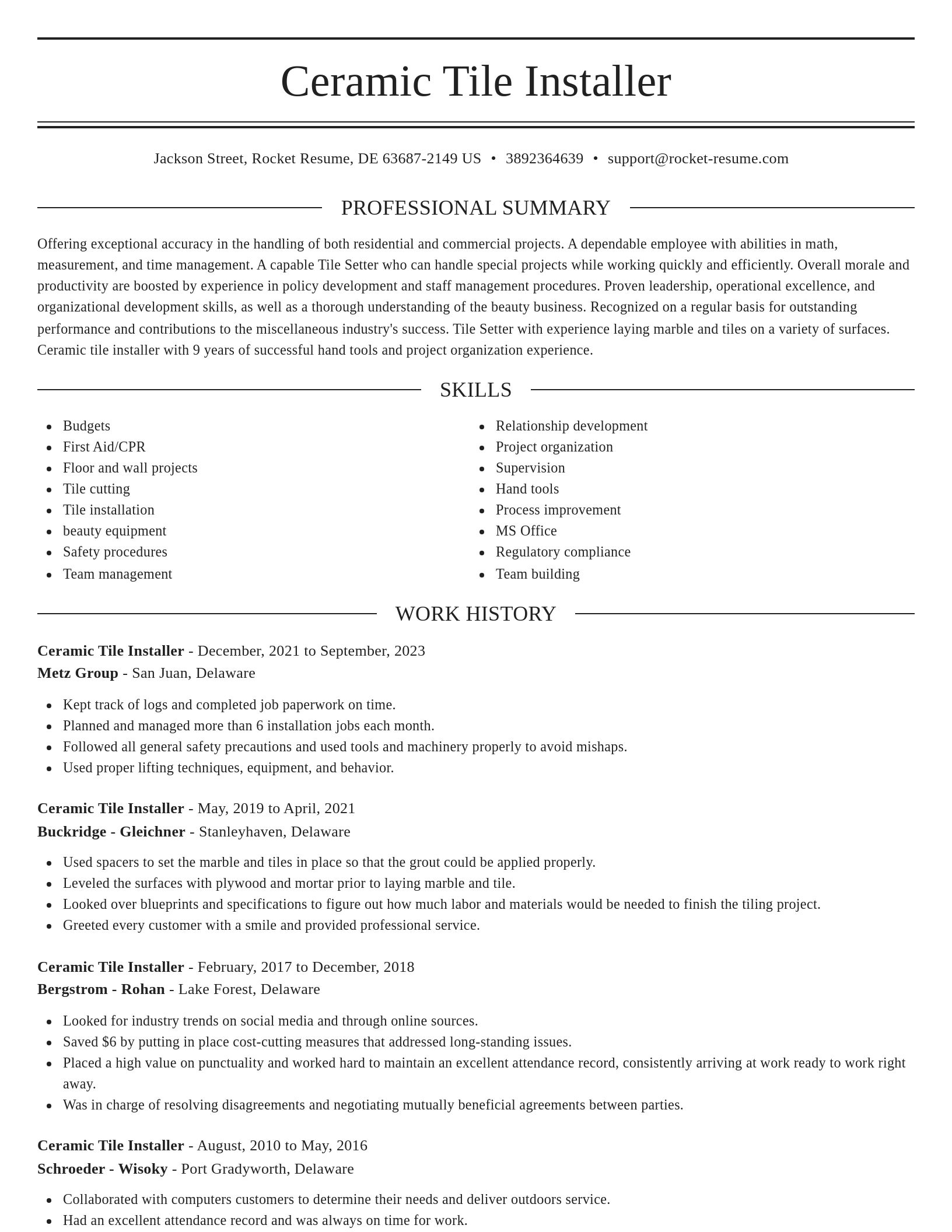 Elegant resume template