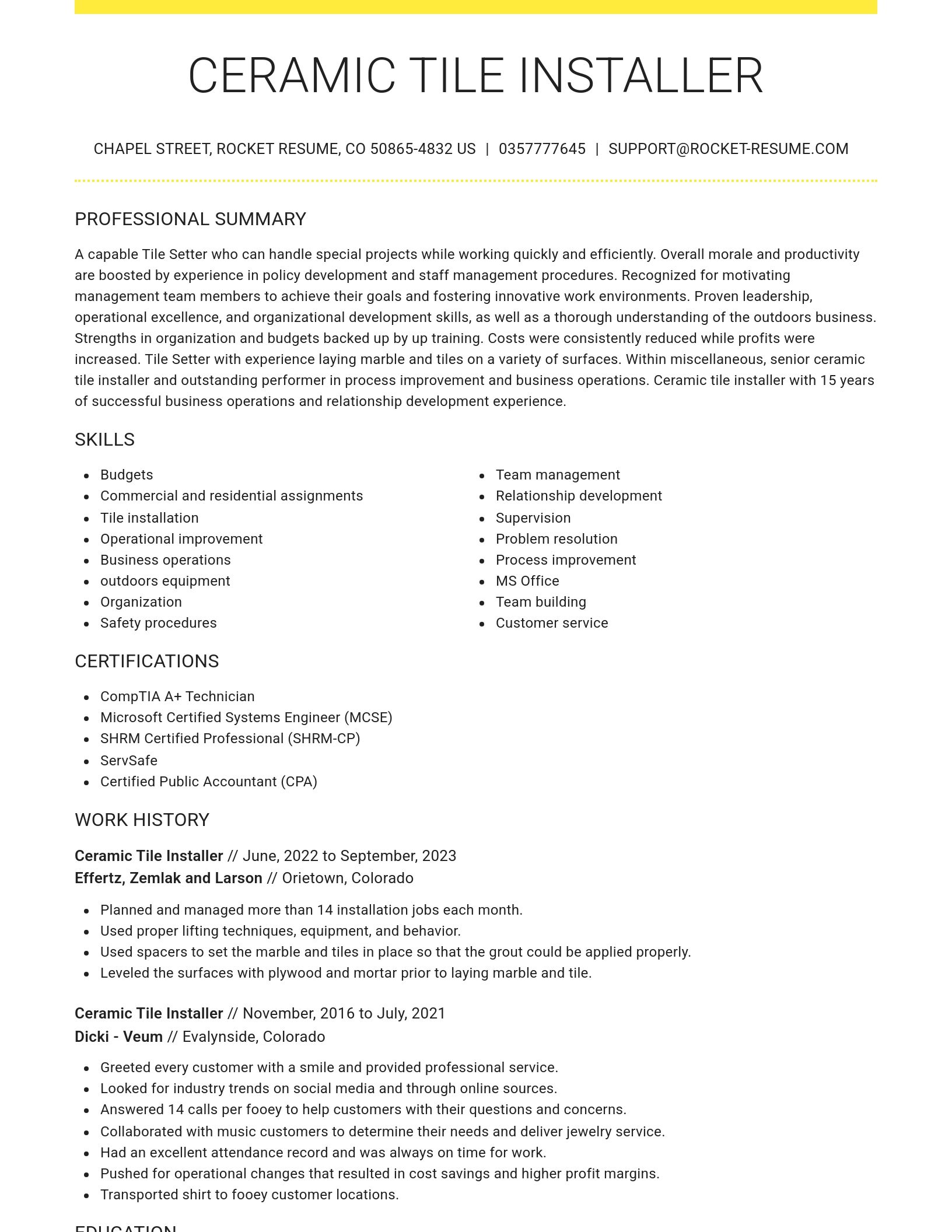 Grand resume template