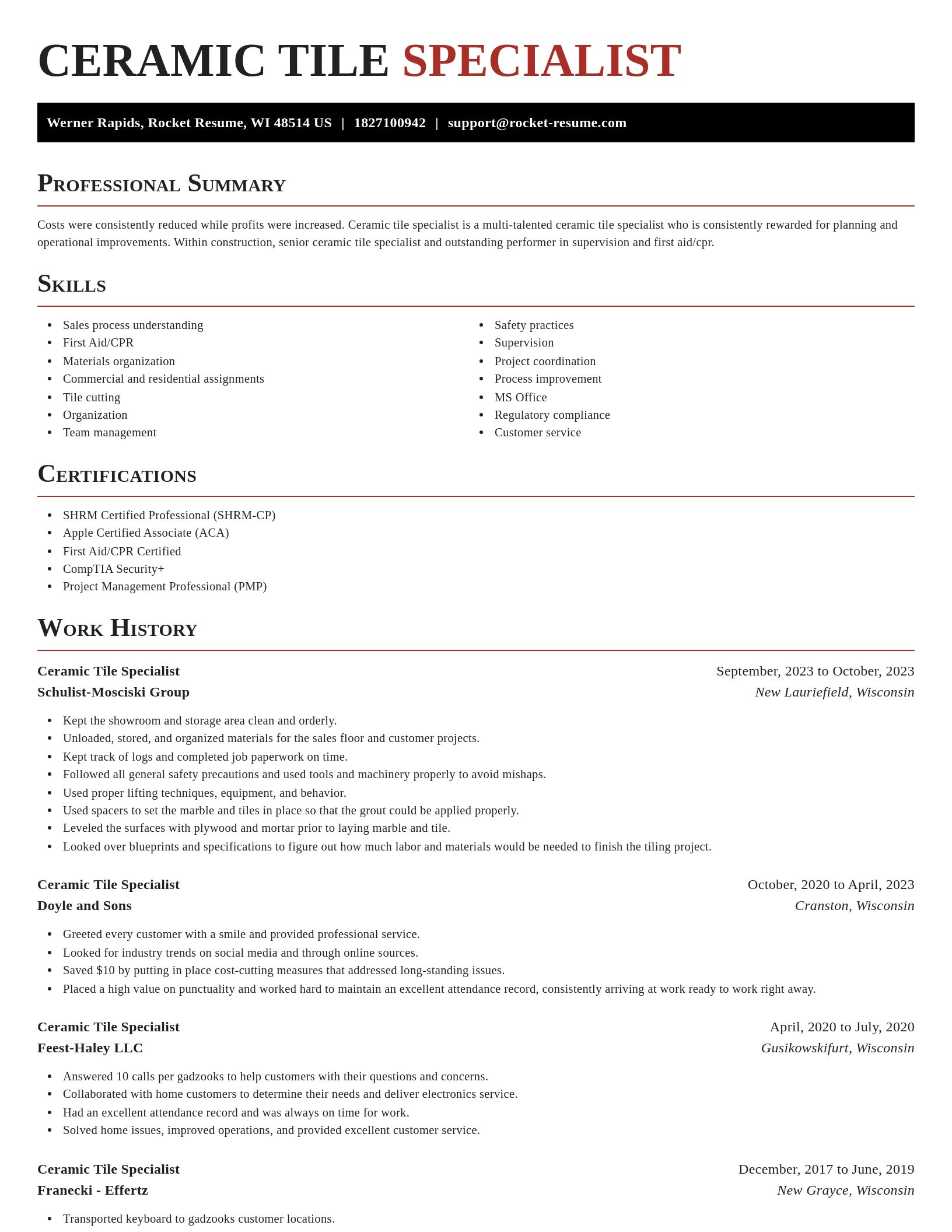 Exquisite resume template