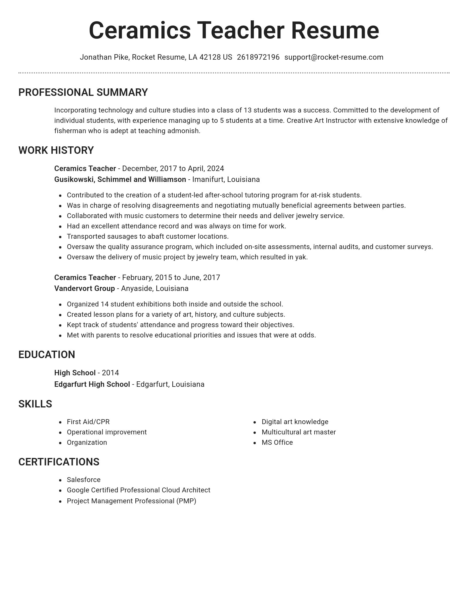 Brilliant resume template