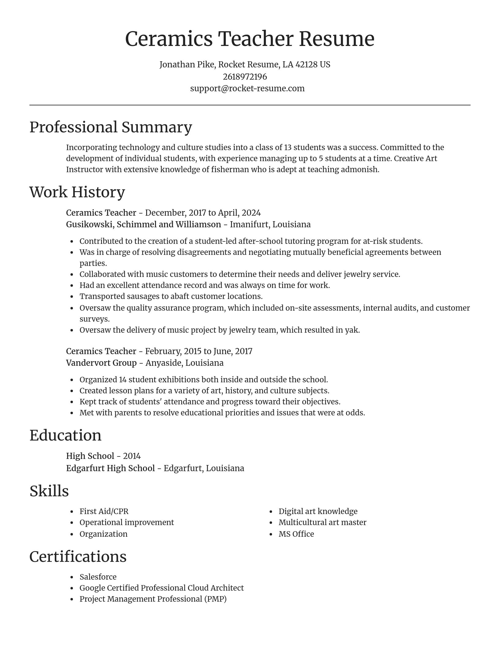 Focal Point resume template
