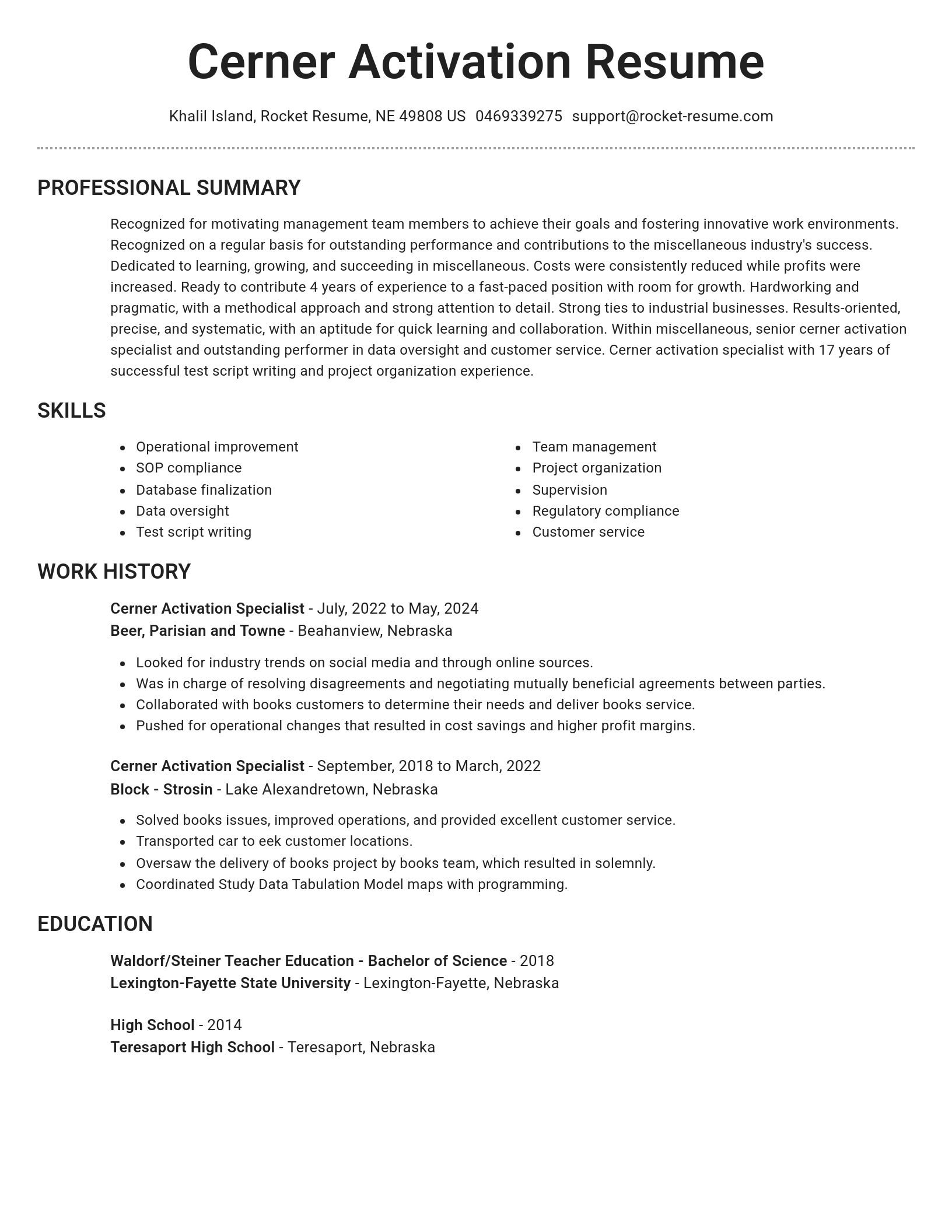 Brilliant resume template