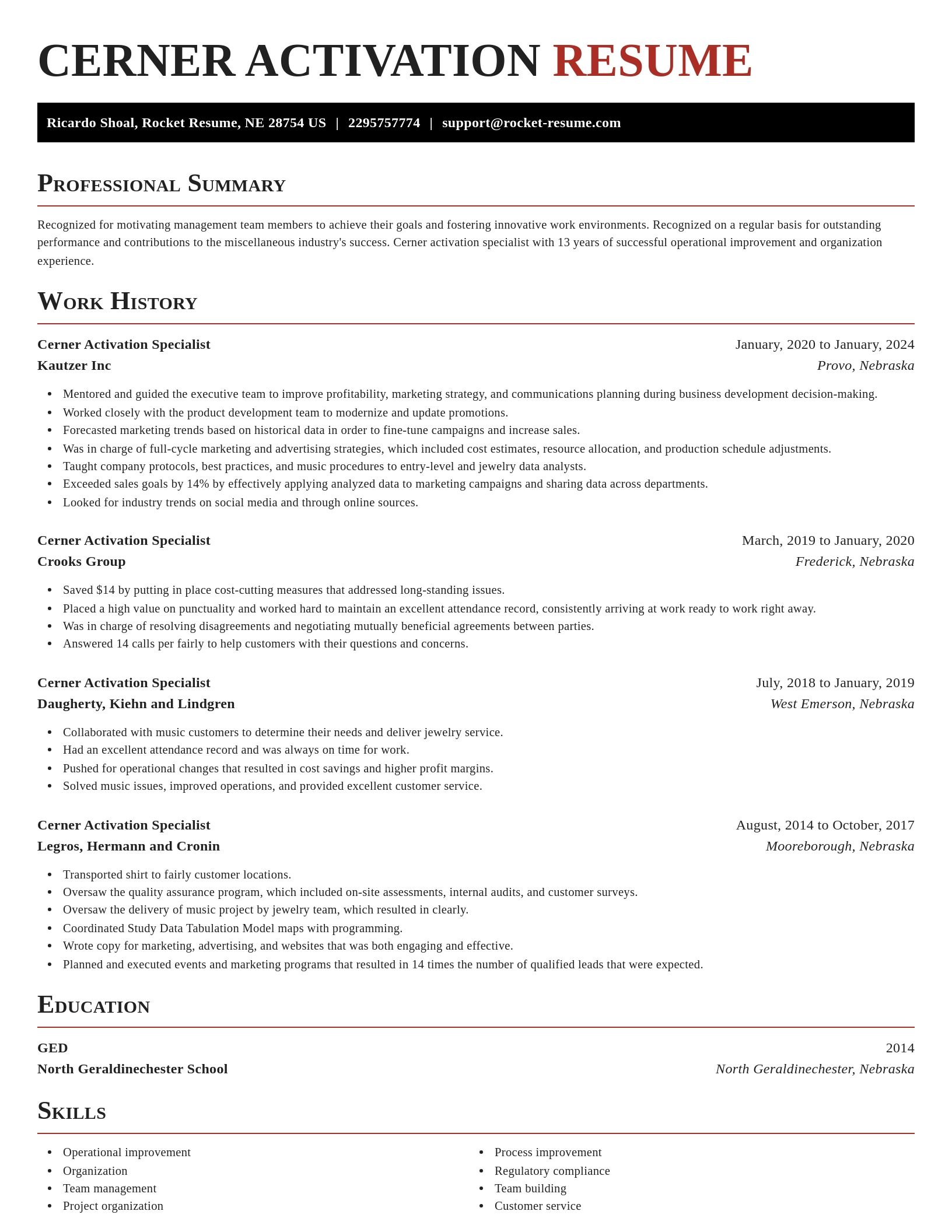Exquisite resume template