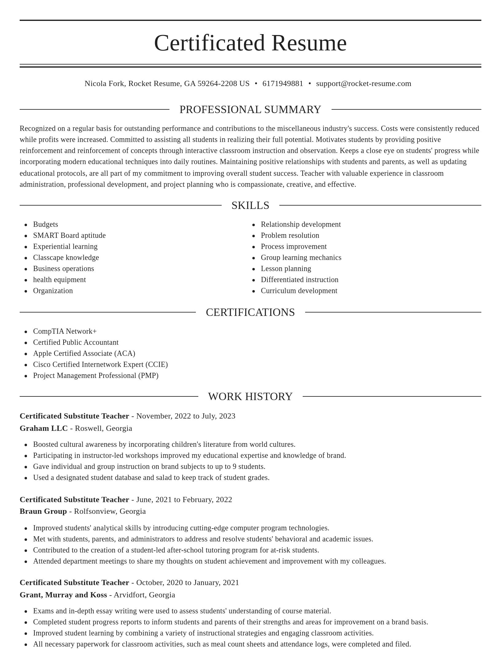 Elegant resume template