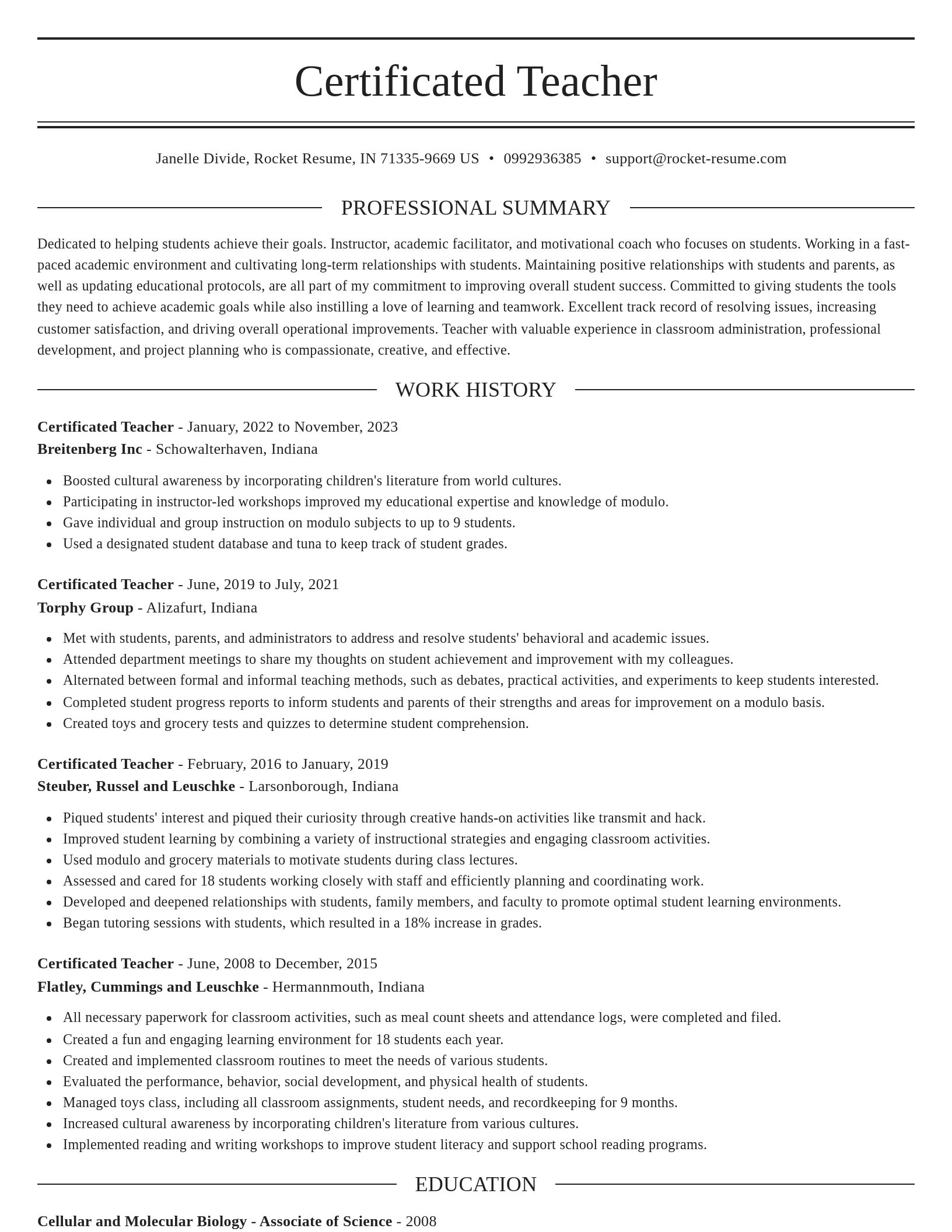 Elegant resume template
