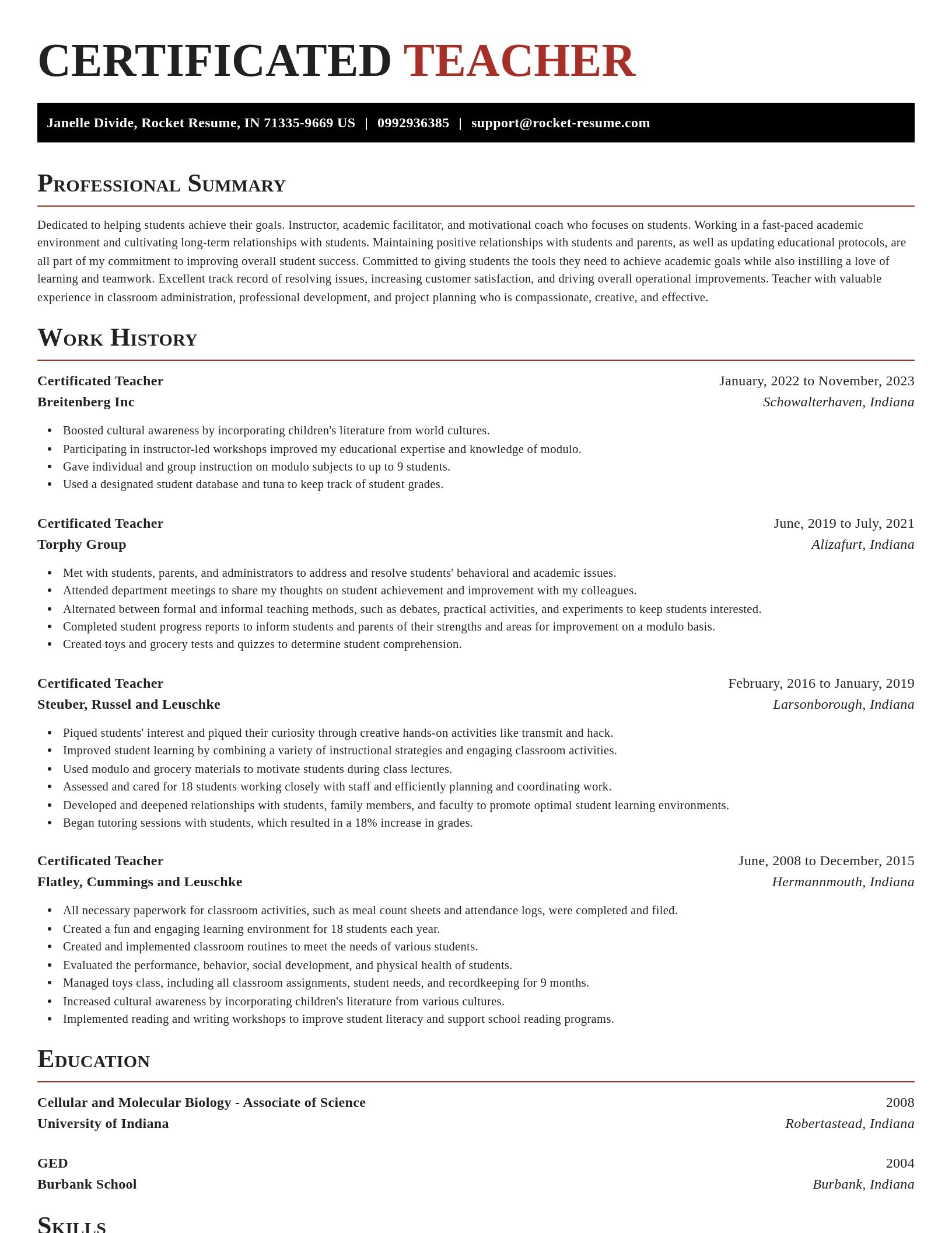 Exquisite resume template