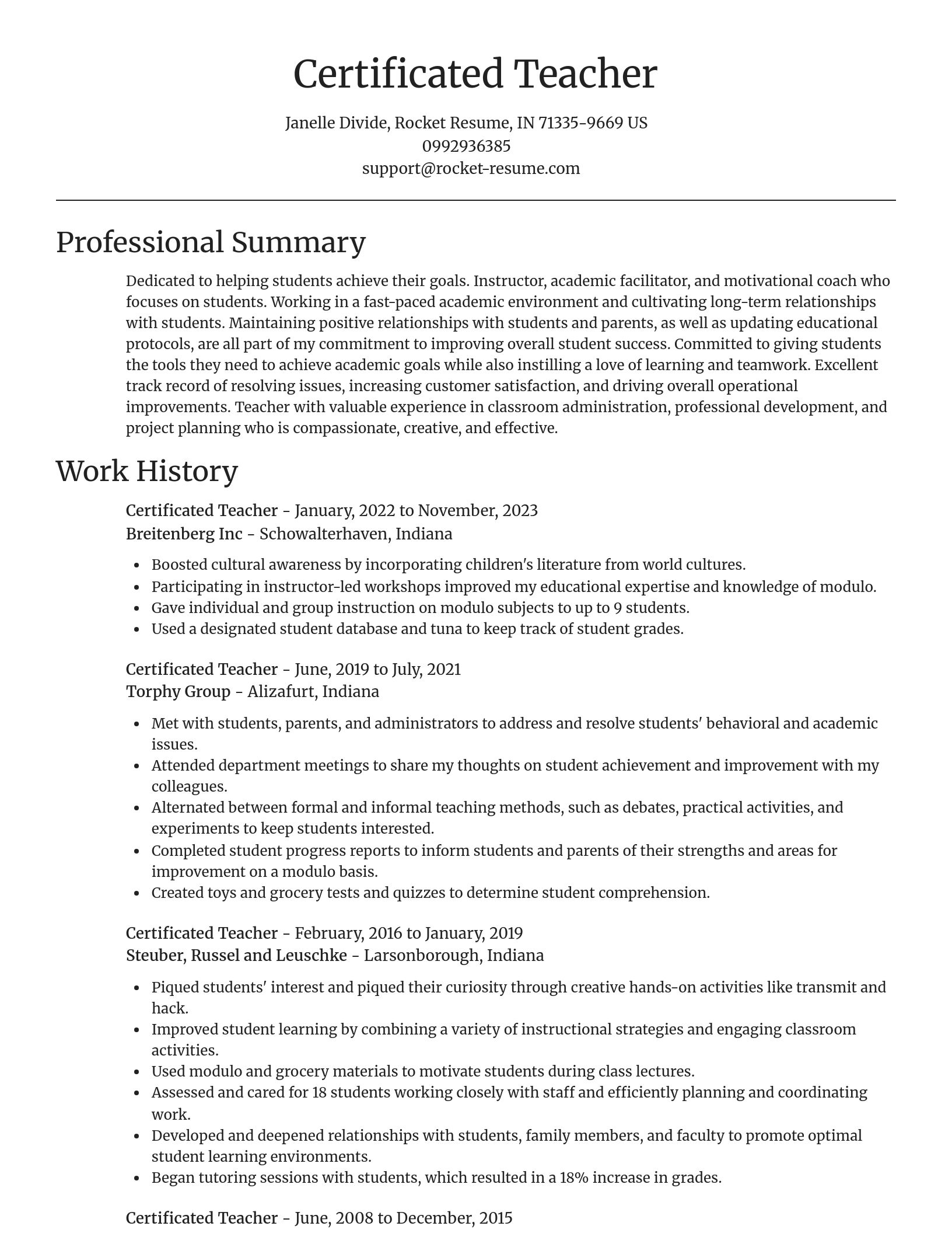 Focal Point resume template