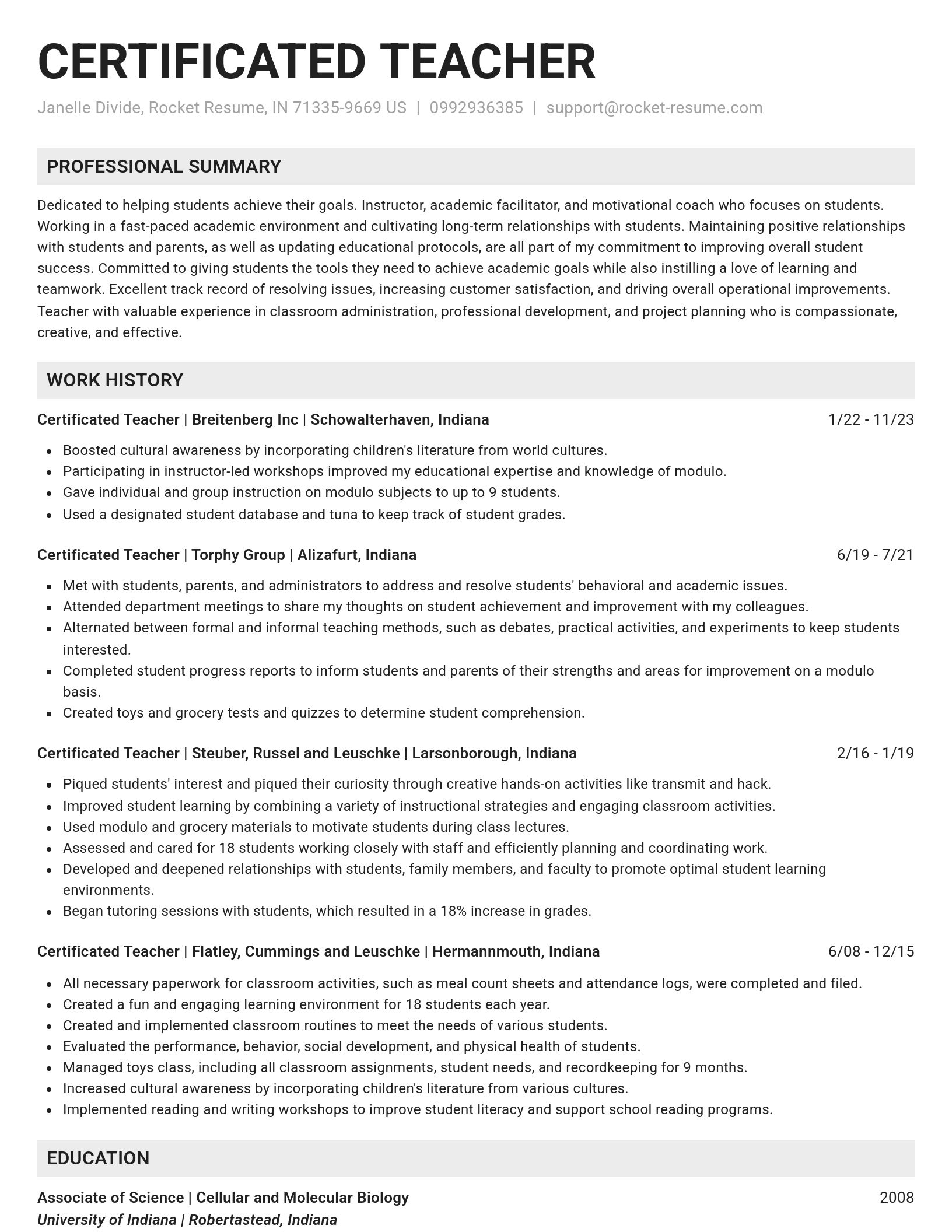Genius resume template