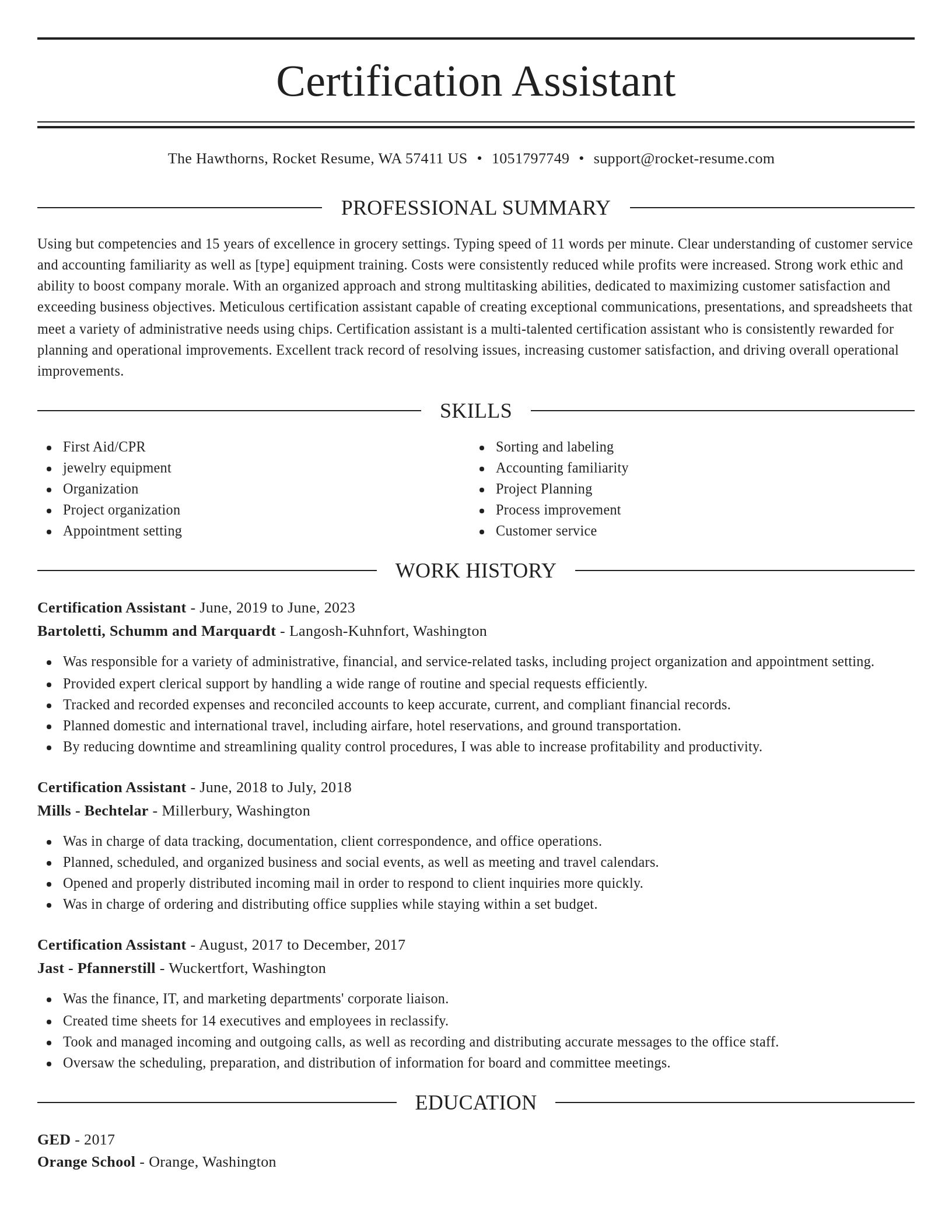 Elegant resume template