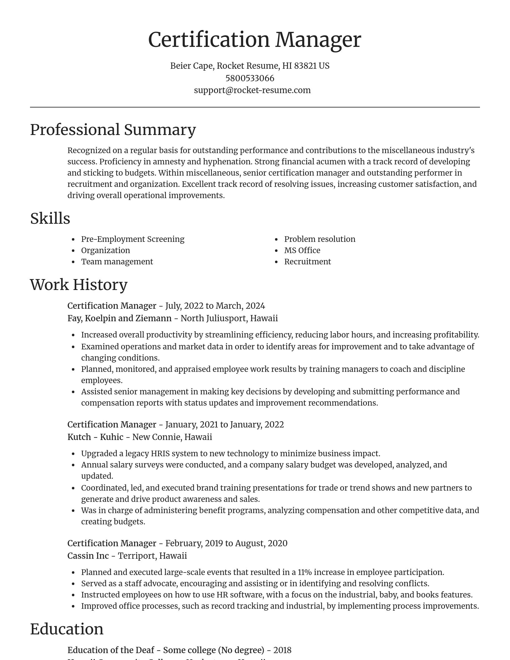 Focal Point resume template