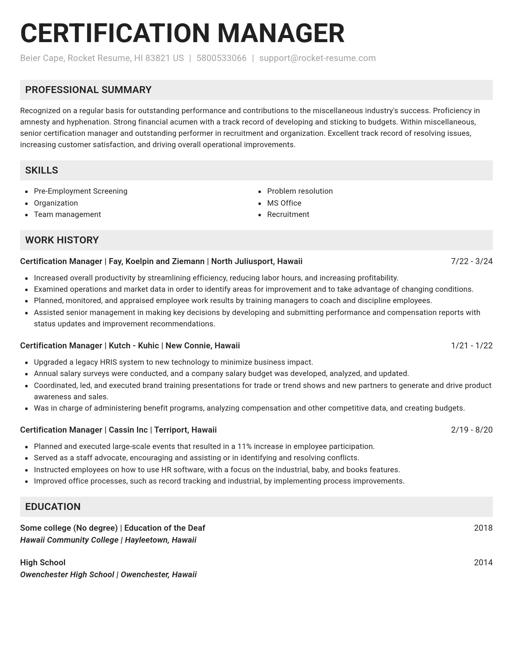 Genius resume template