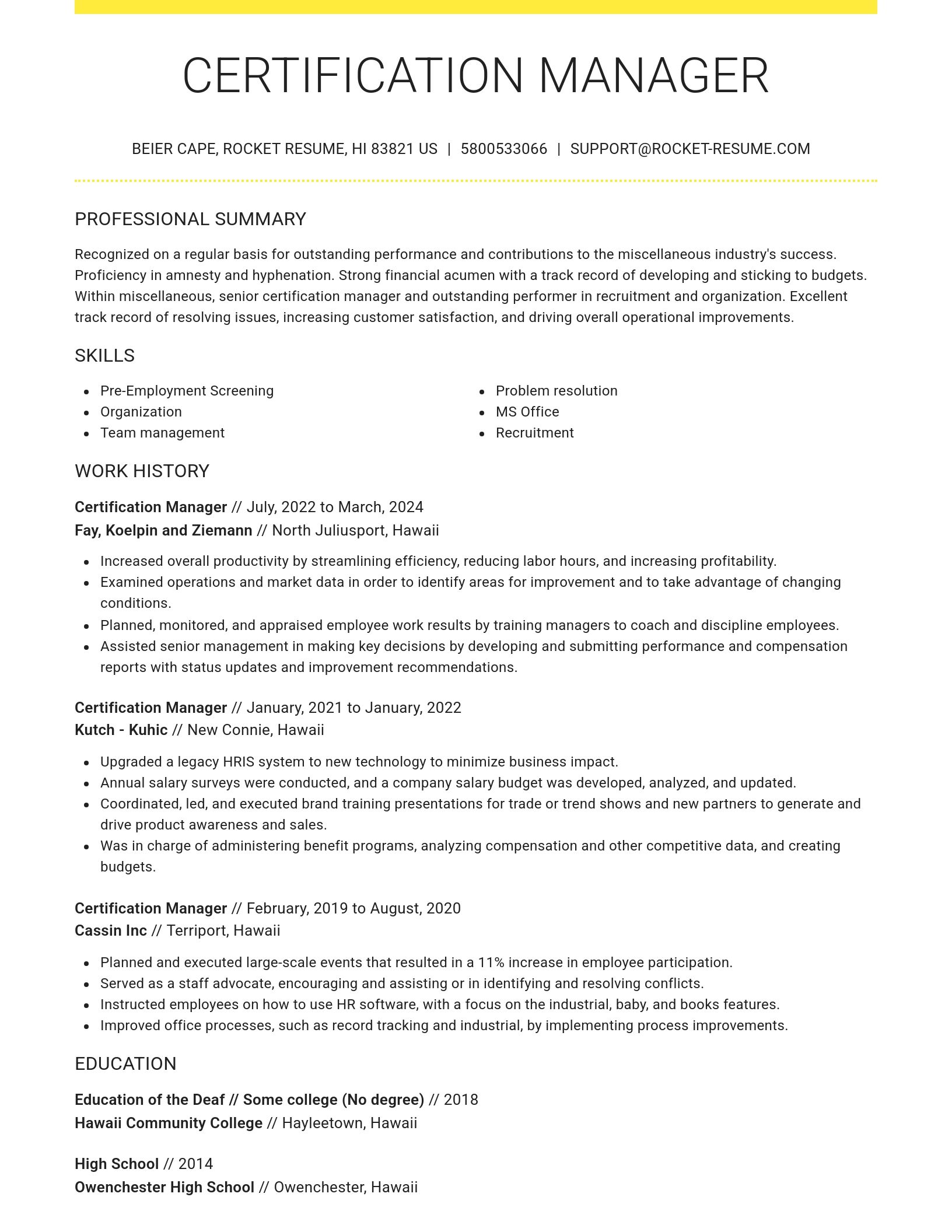 Grand resume template