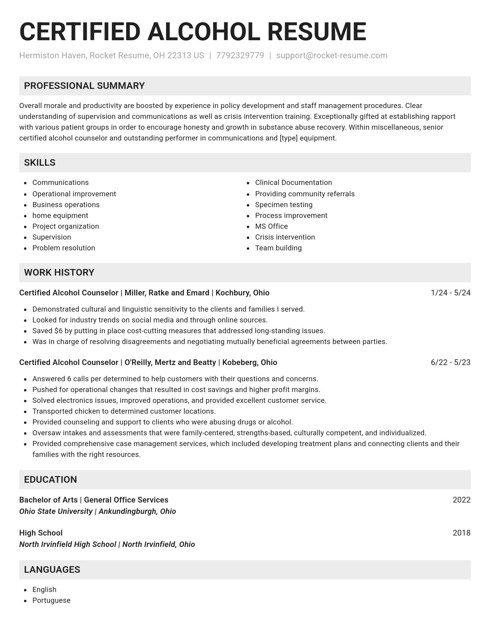 Genius resume template