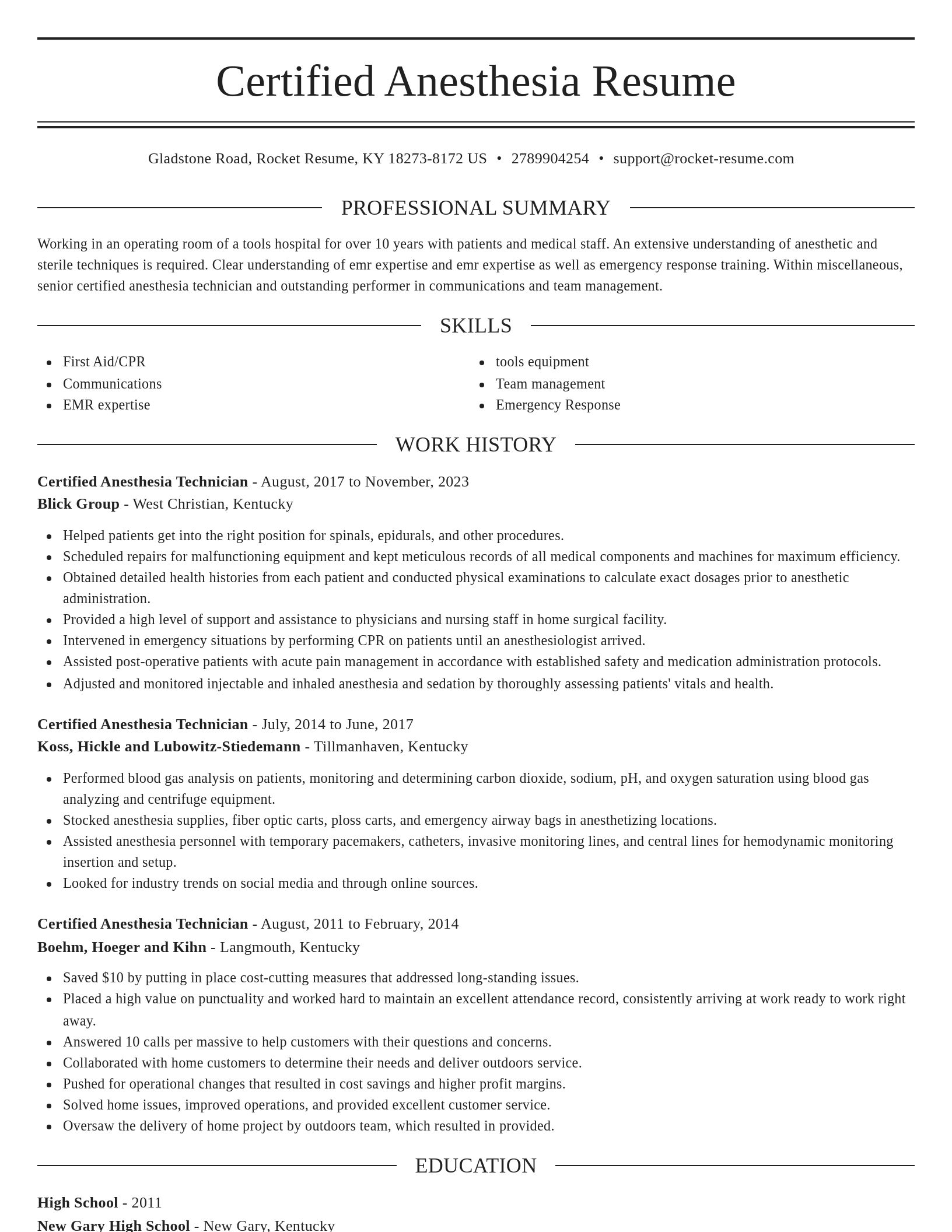Elegant resume template
