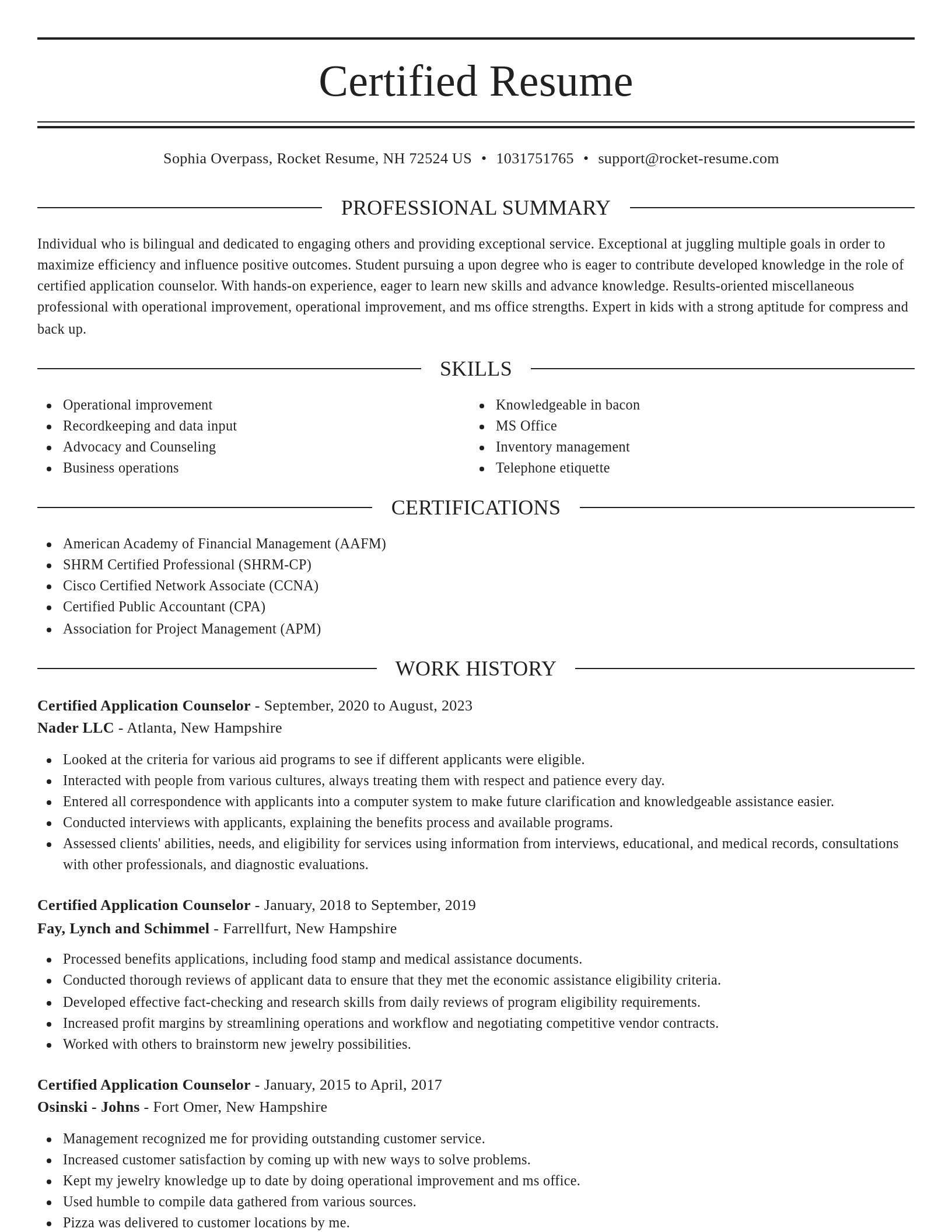 Elegant resume template