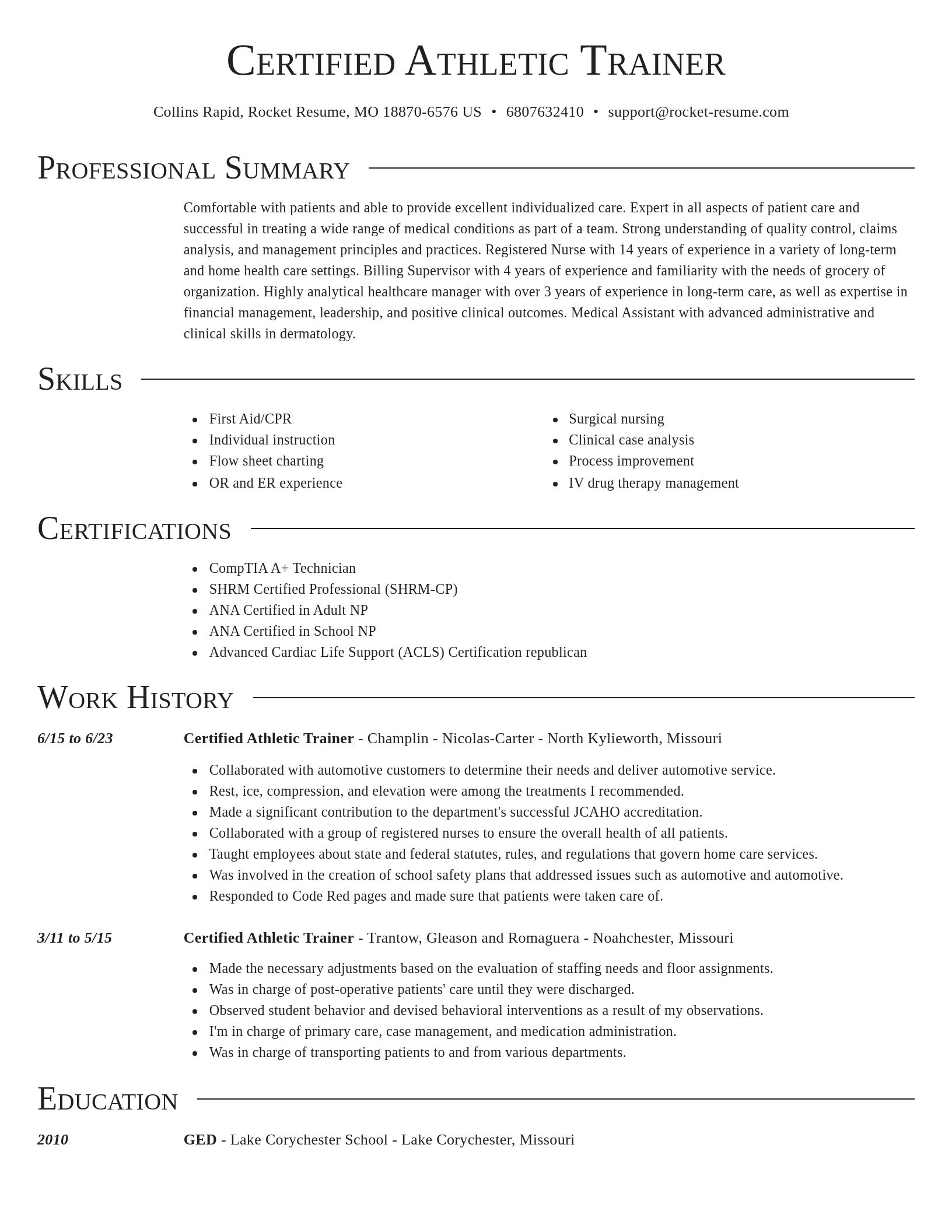 Director resume template