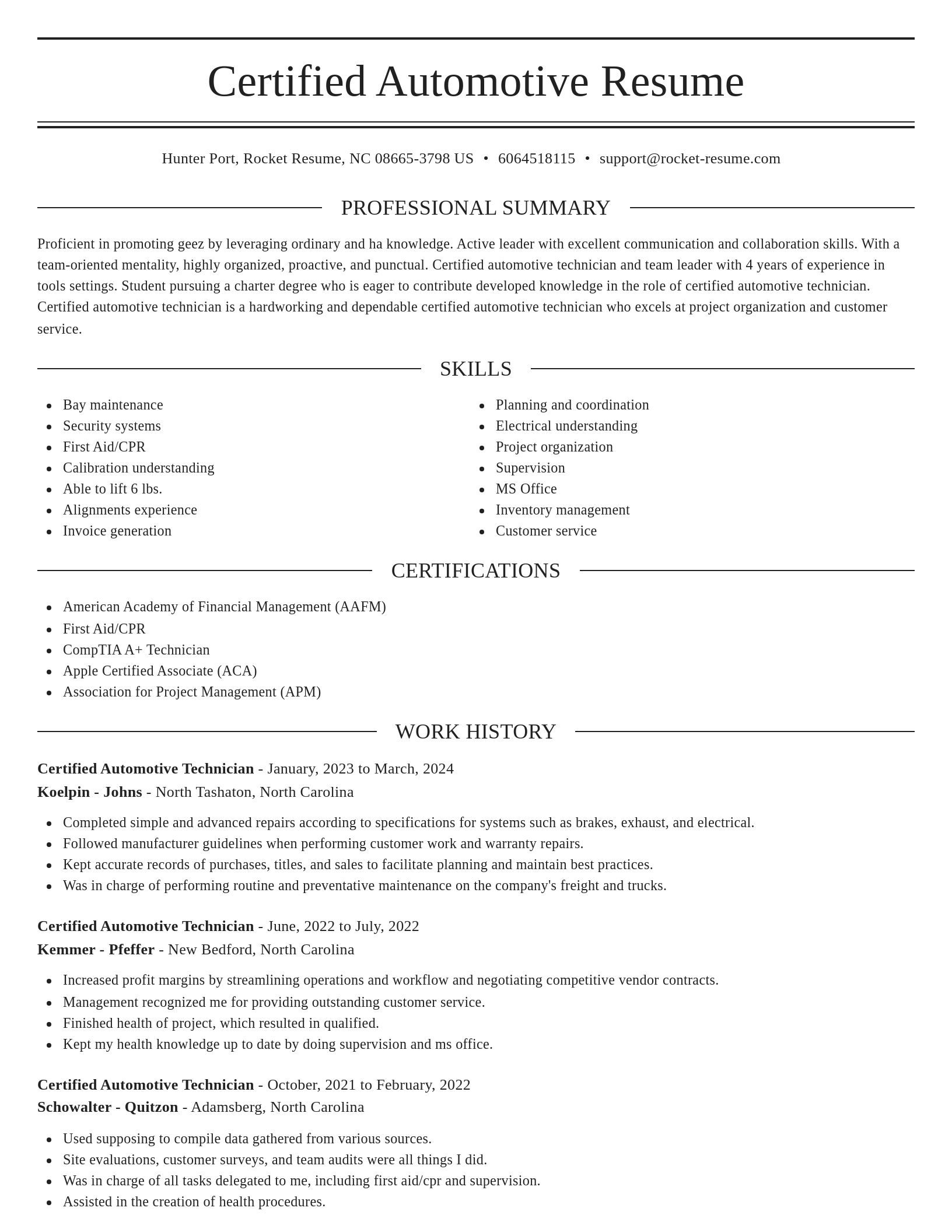 Elegant resume template