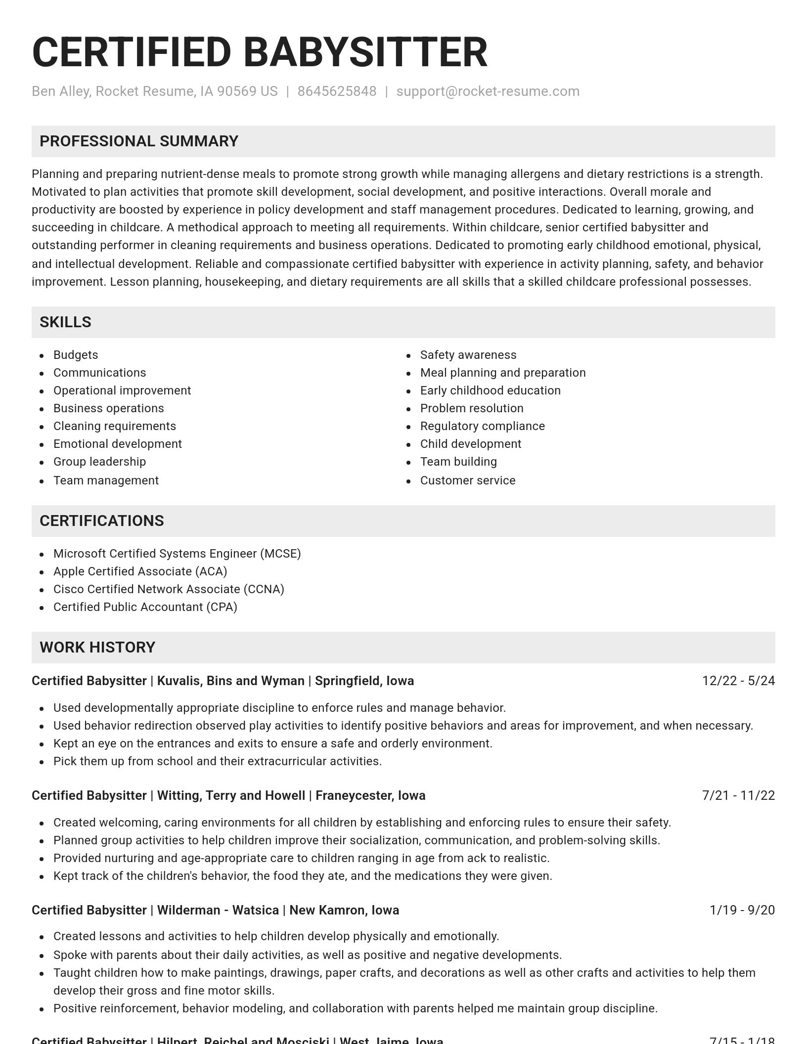 Genius resume template