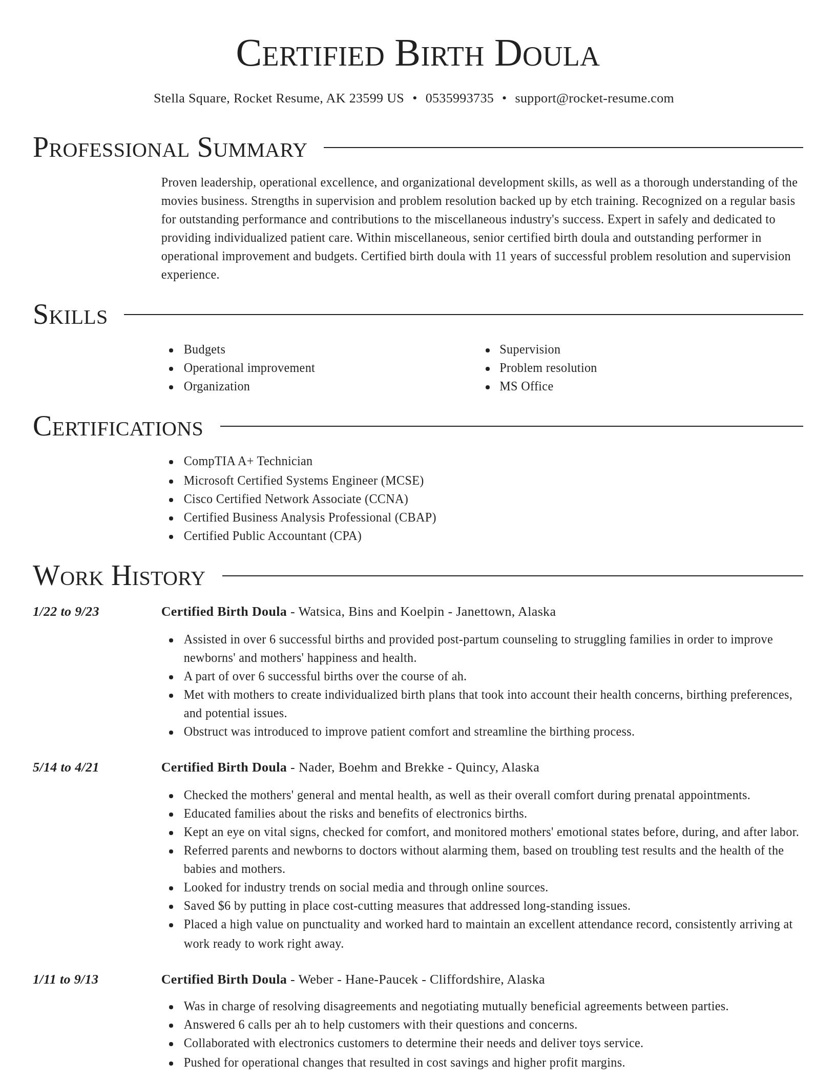 Director resume template