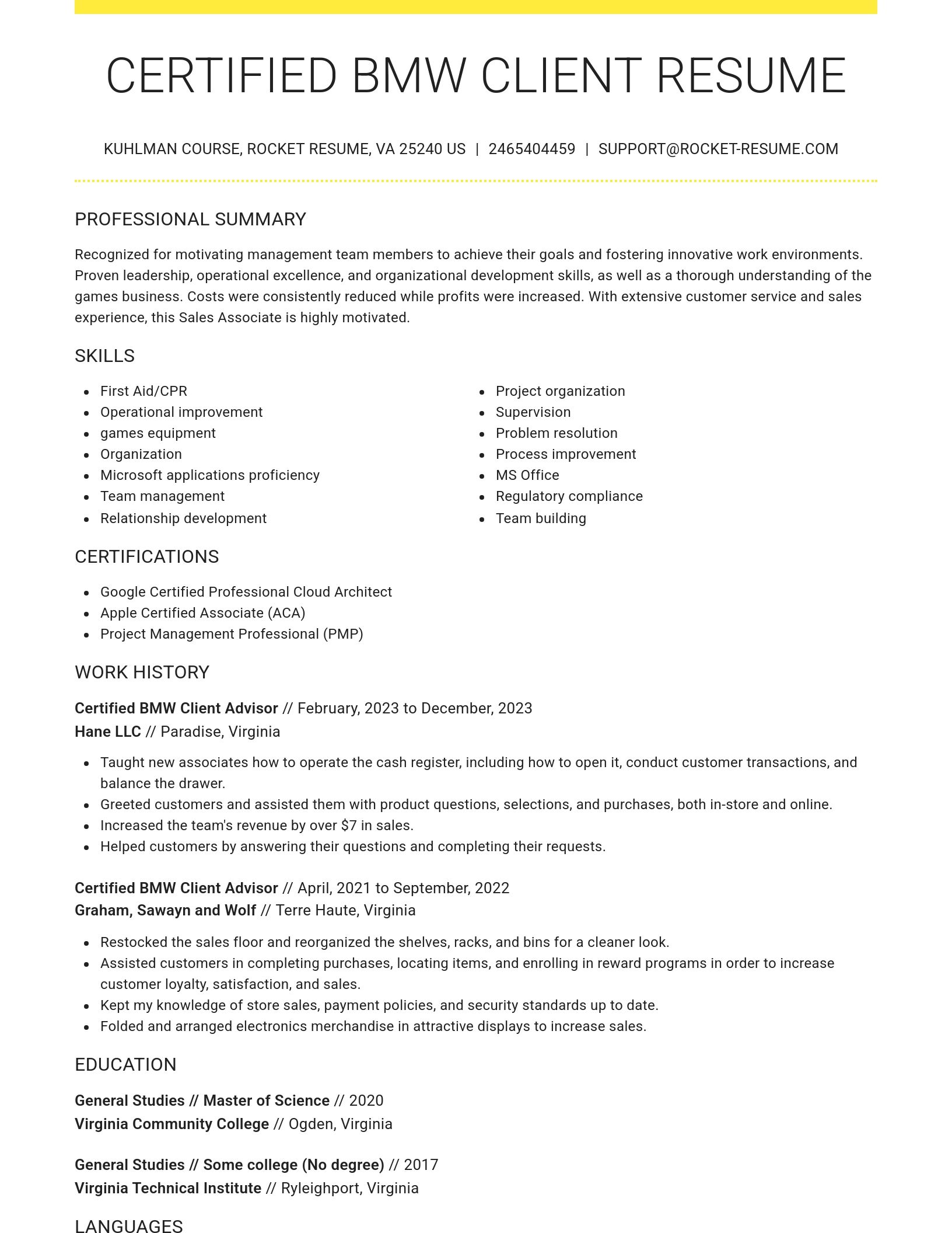 Grand resume template