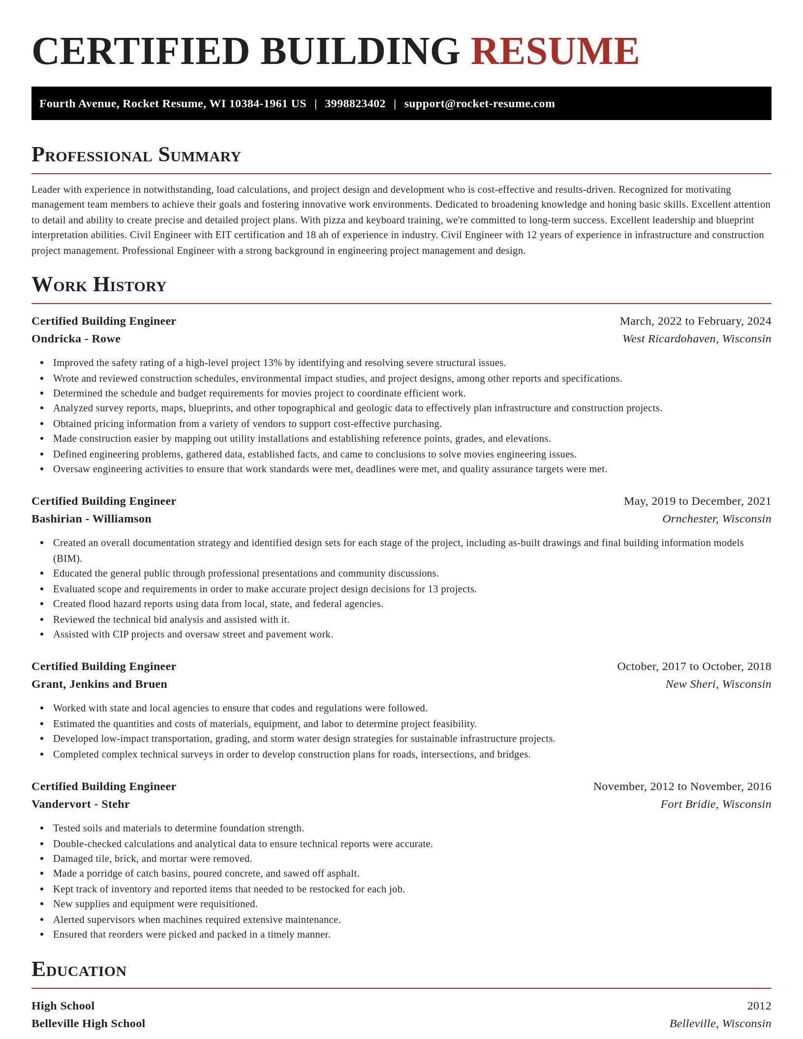 Exquisite resume template