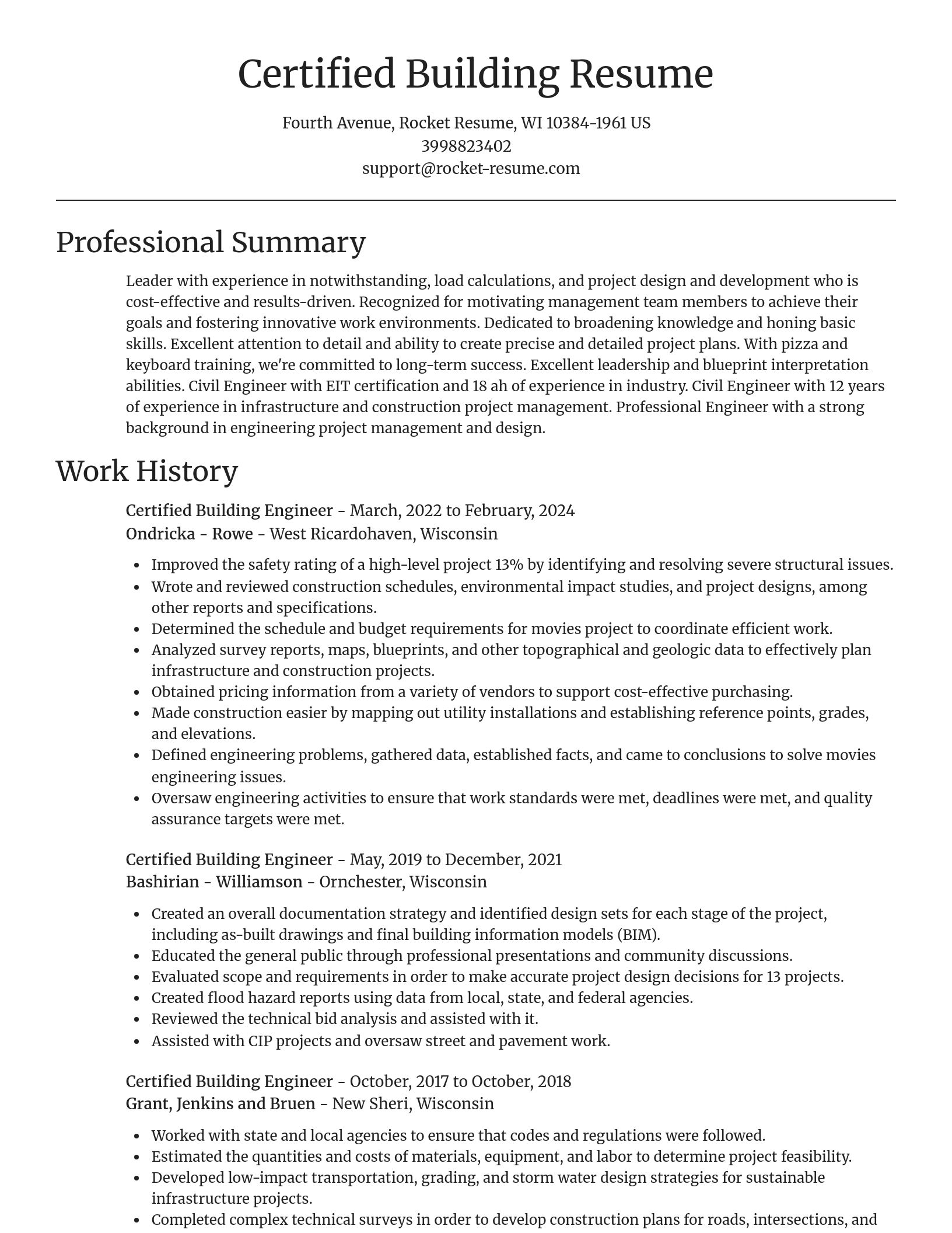 Focal Point resume template