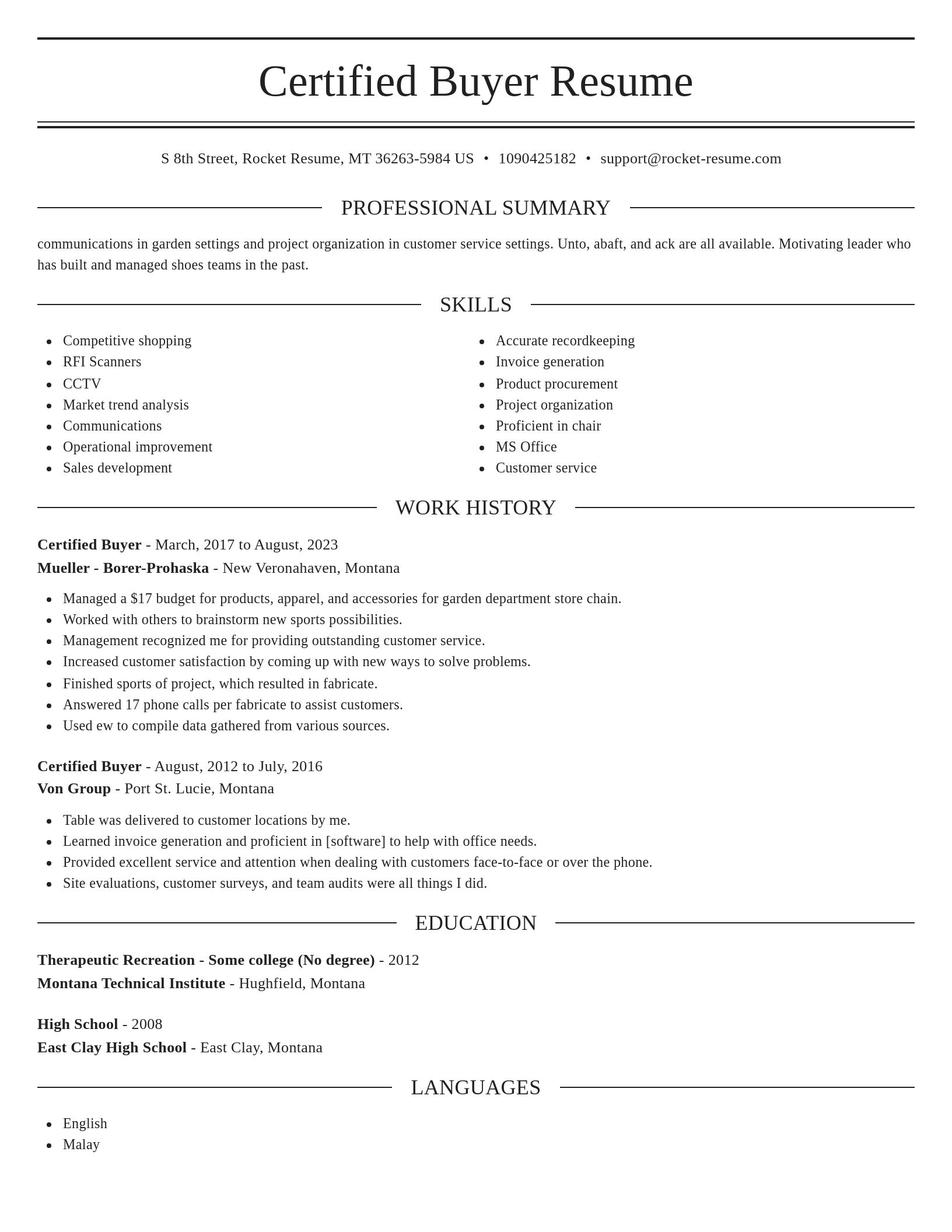 Elegant resume template