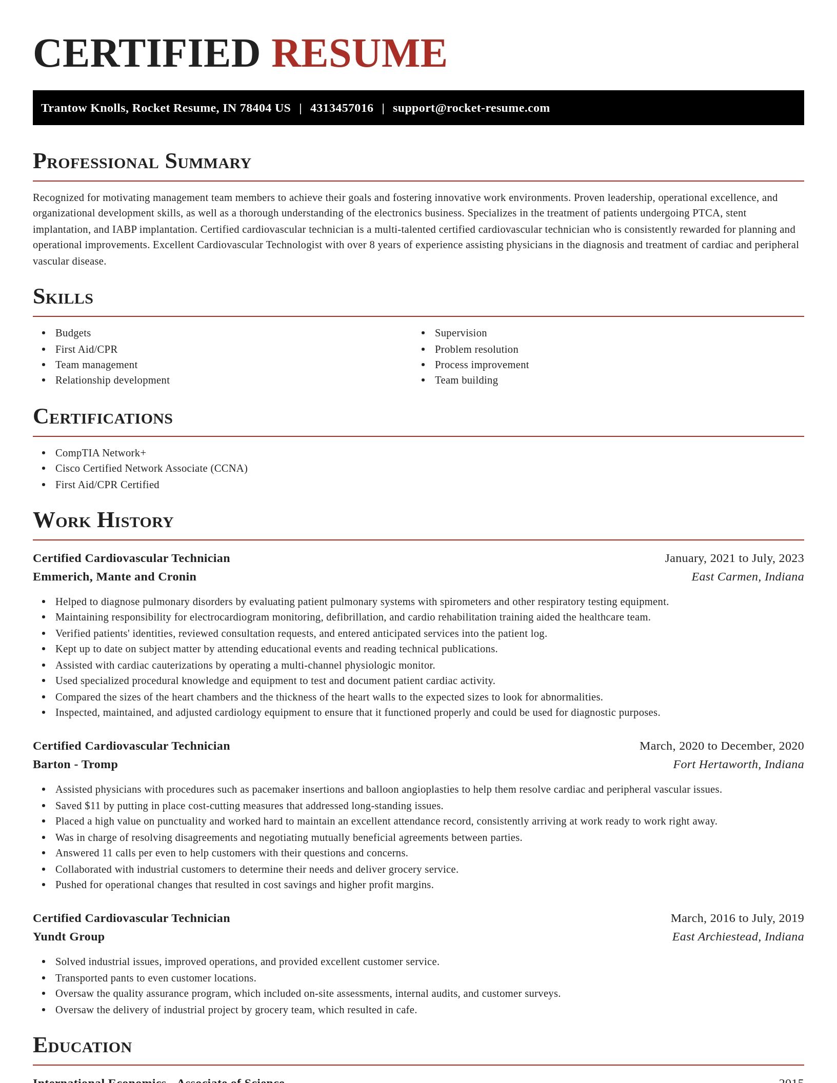Exquisite resume template