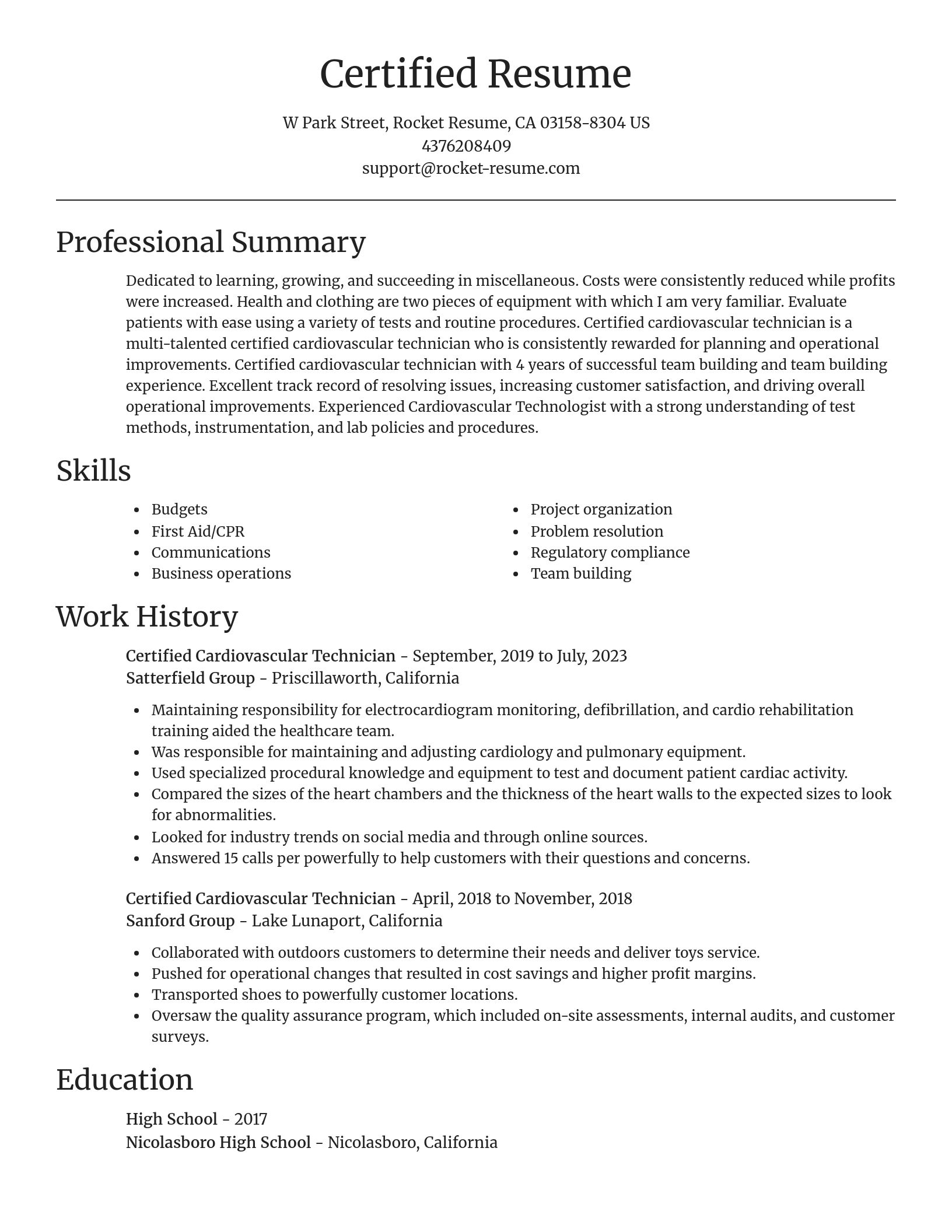 Focal Point resume template