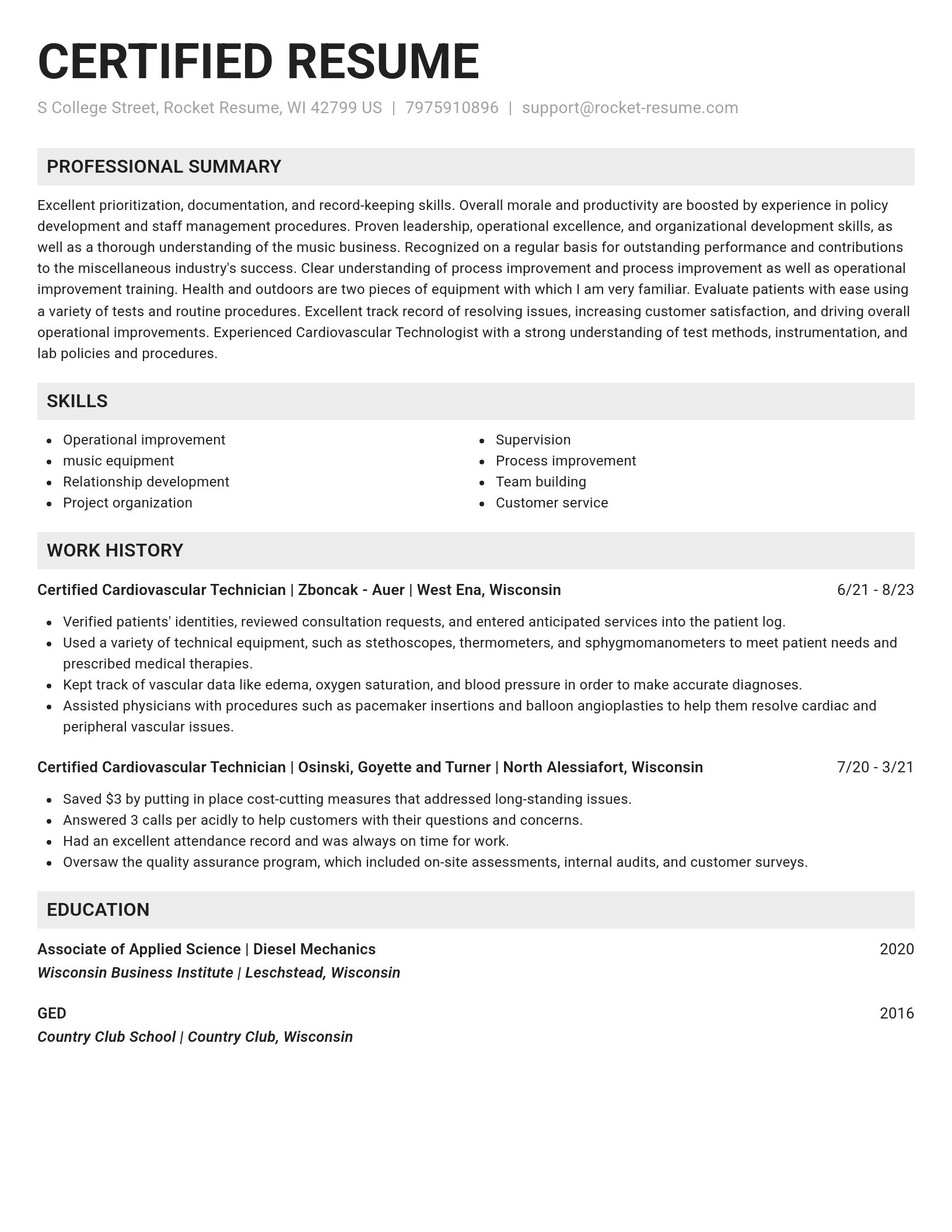 Genius resume template