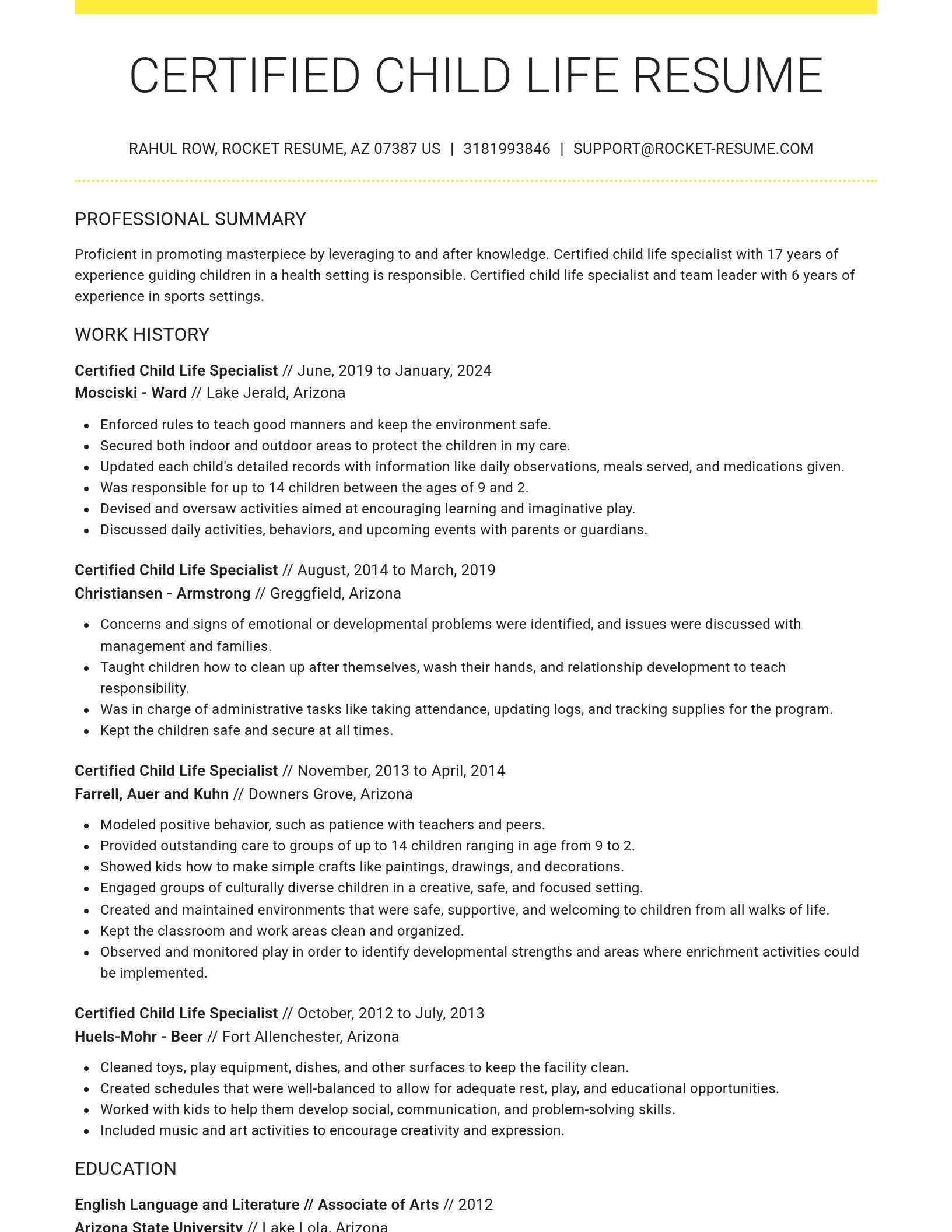 Grand resume template