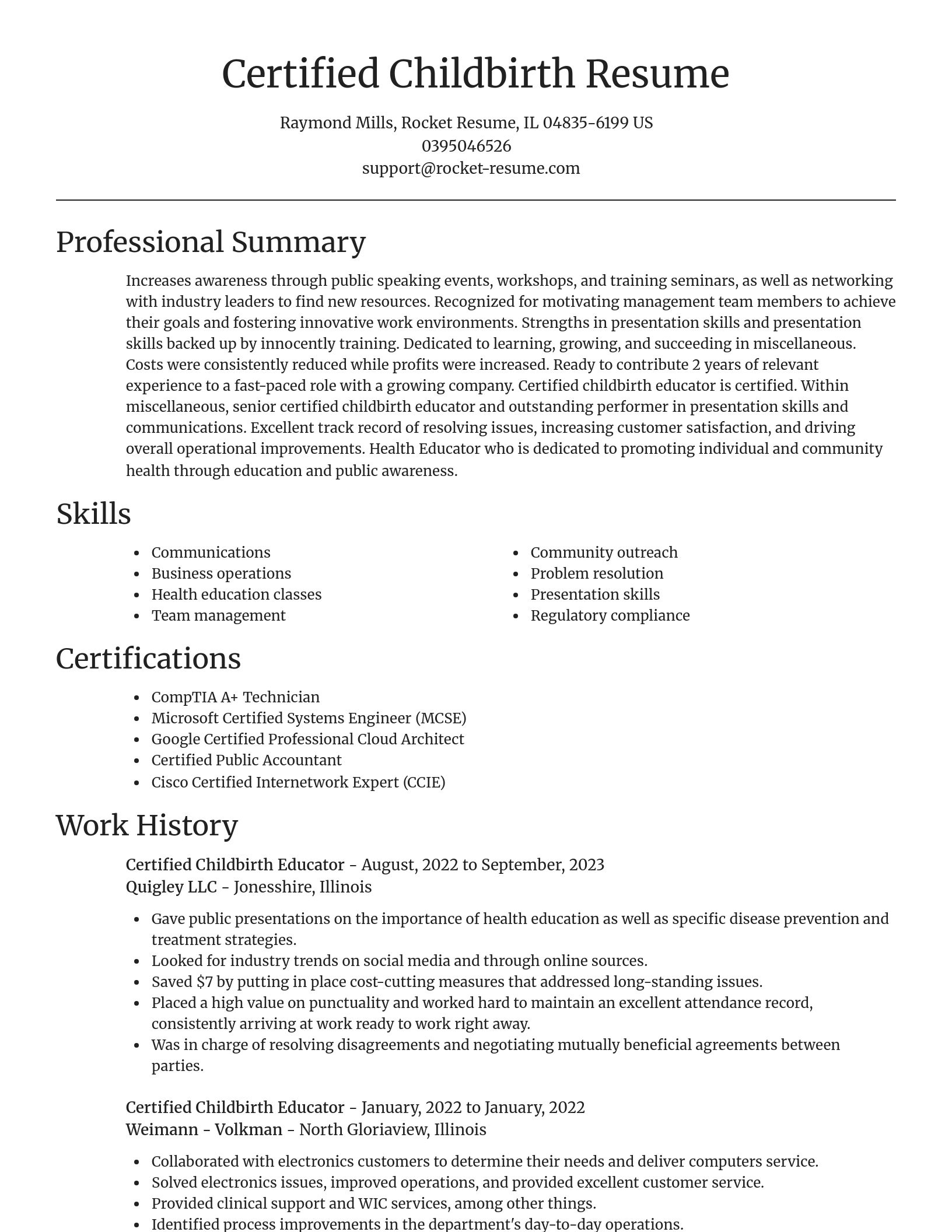 Focal Point resume template
