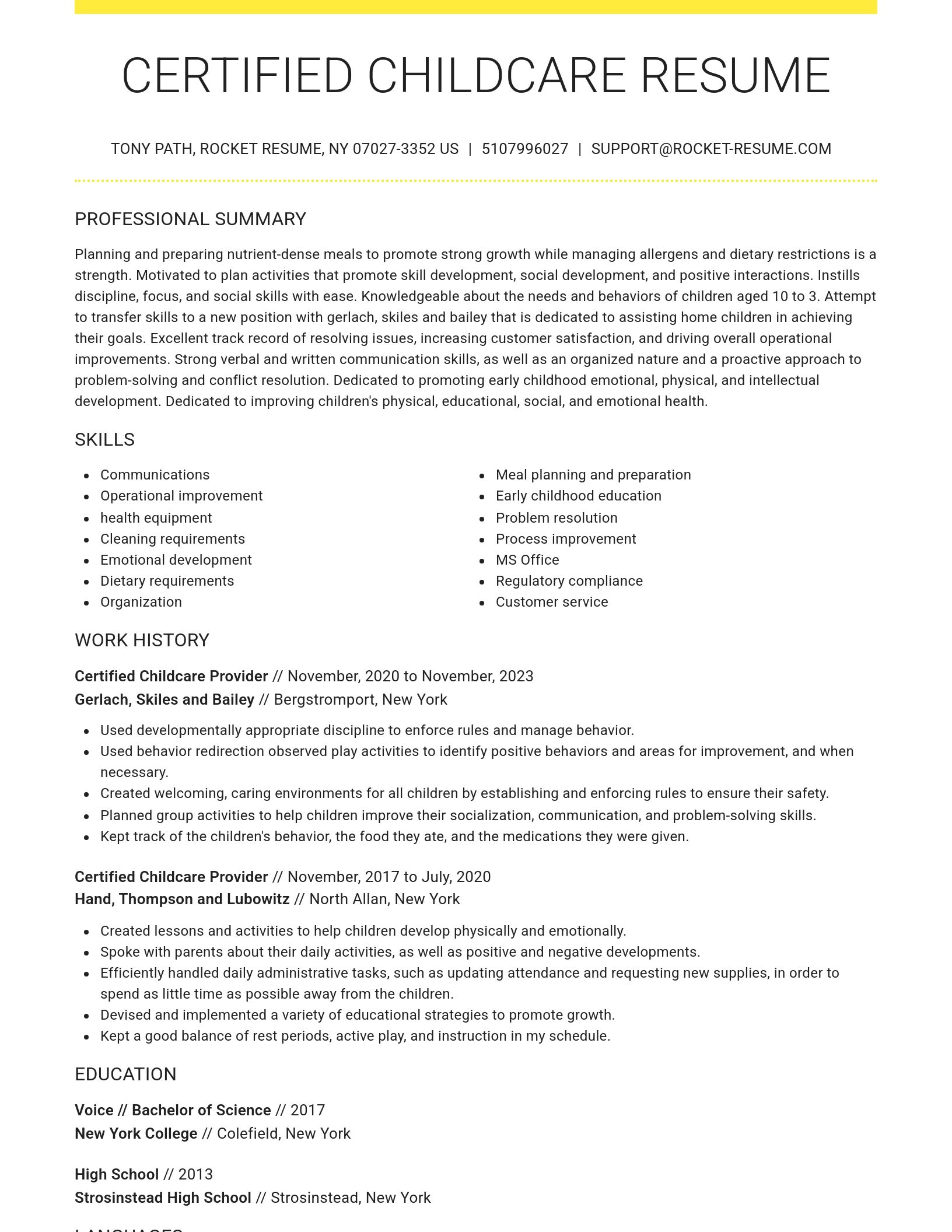 Grand resume template