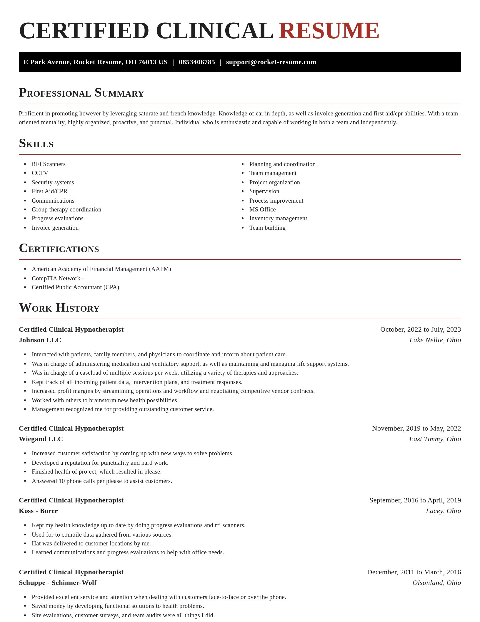 Exquisite resume template