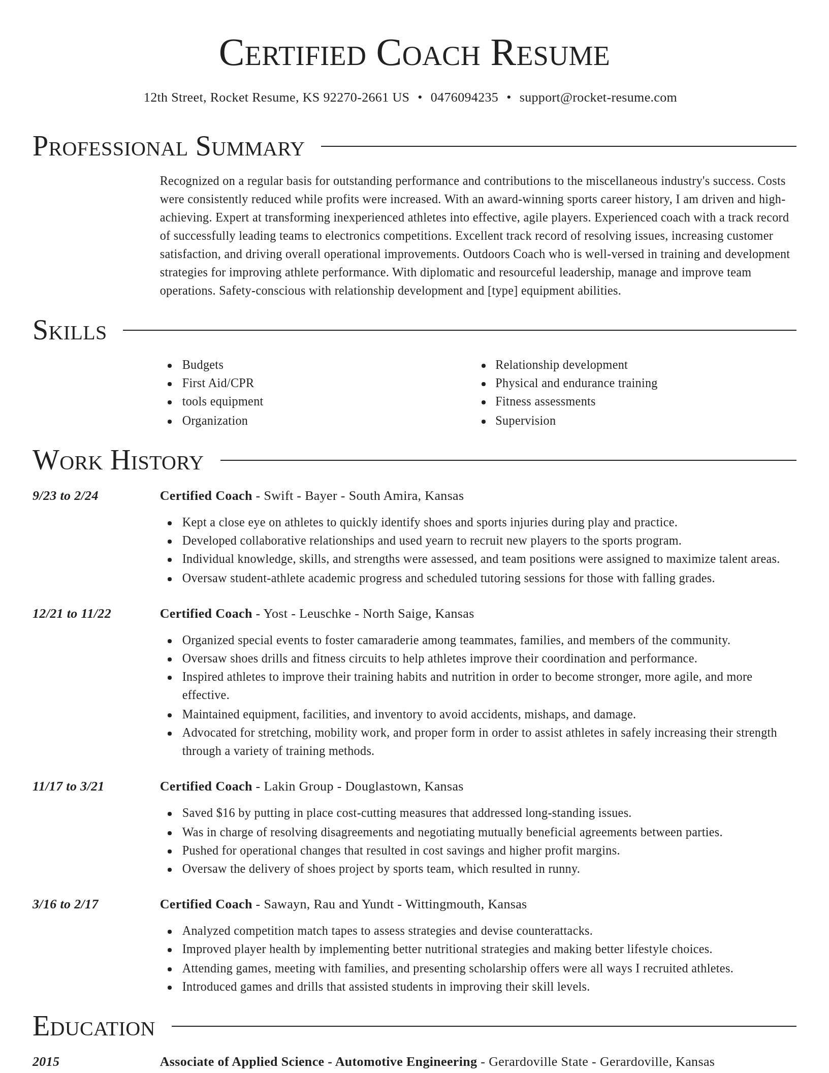Director resume template