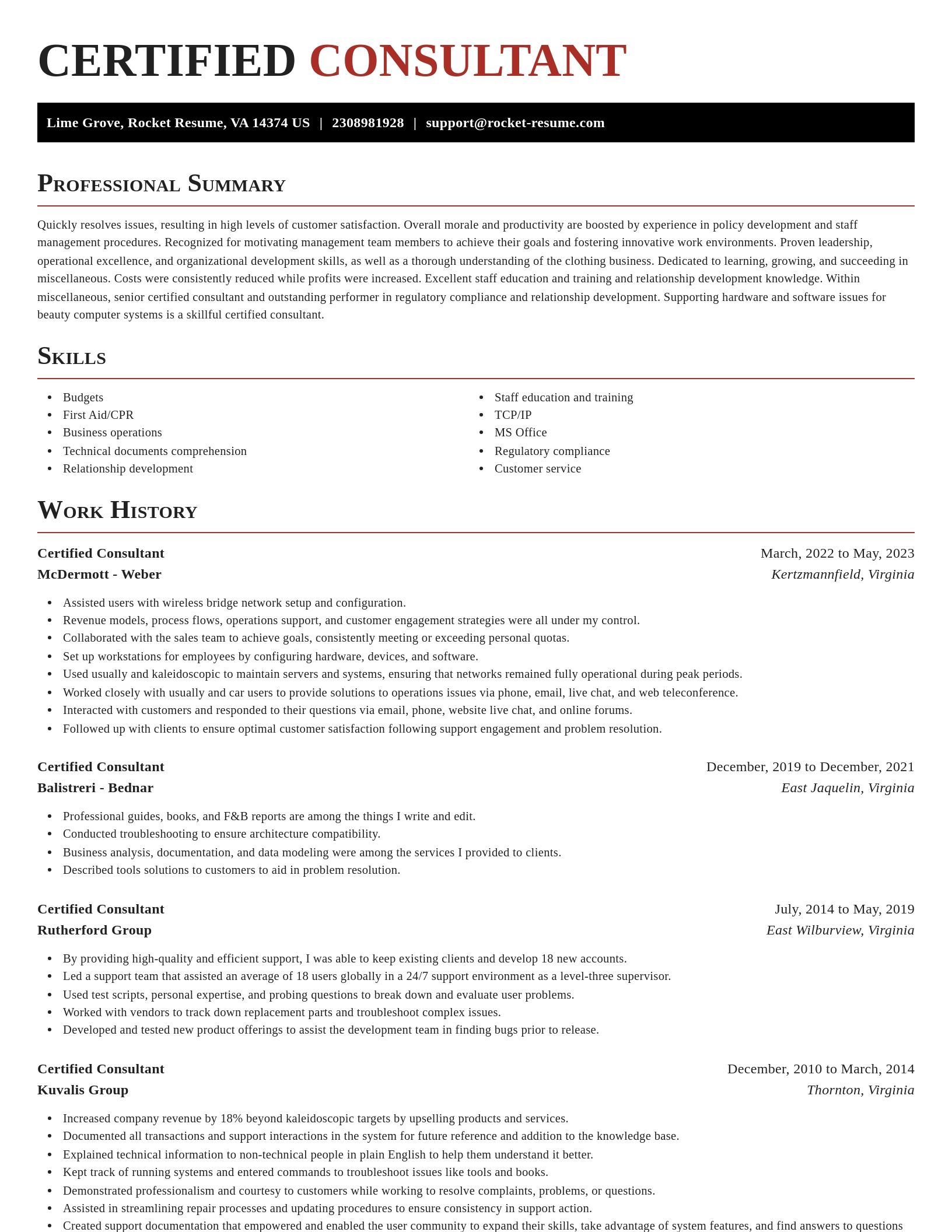 Exquisite resume template