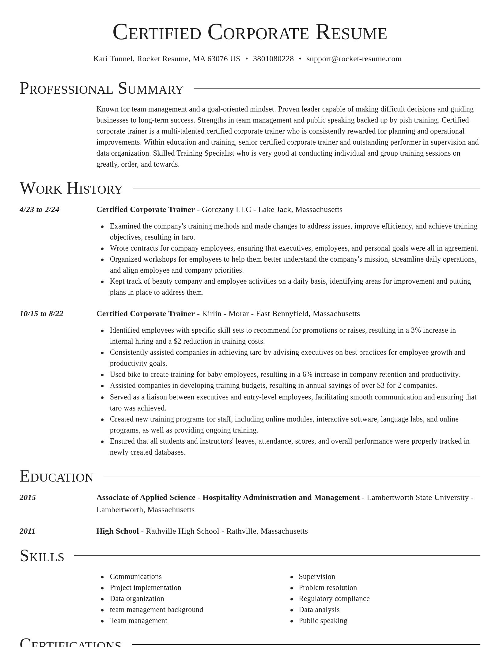 Director resume template